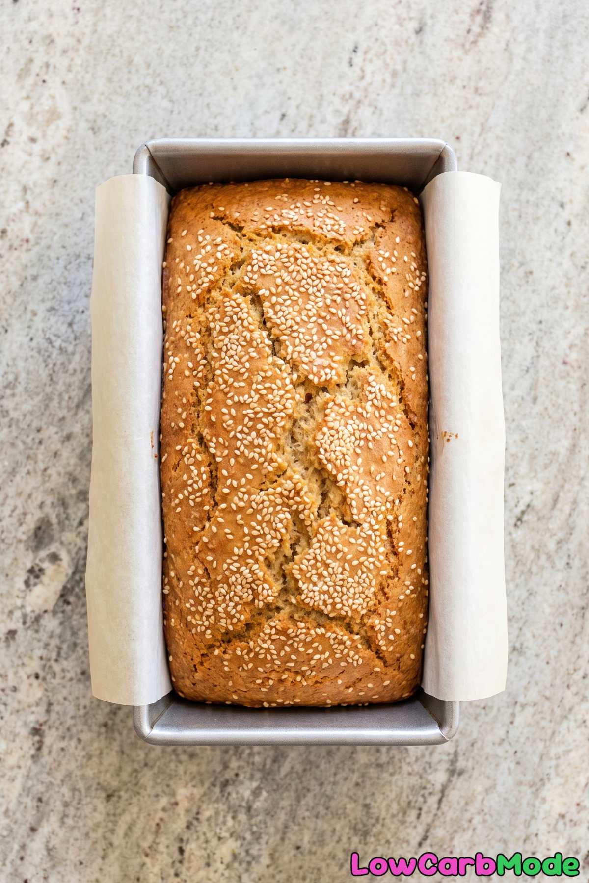 Sliced warm keto almond butter bread