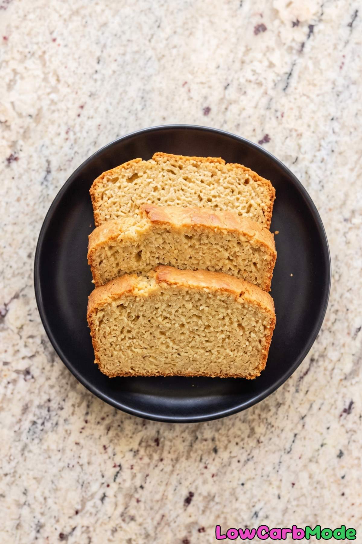 Freshly baked keto almond bread loaf