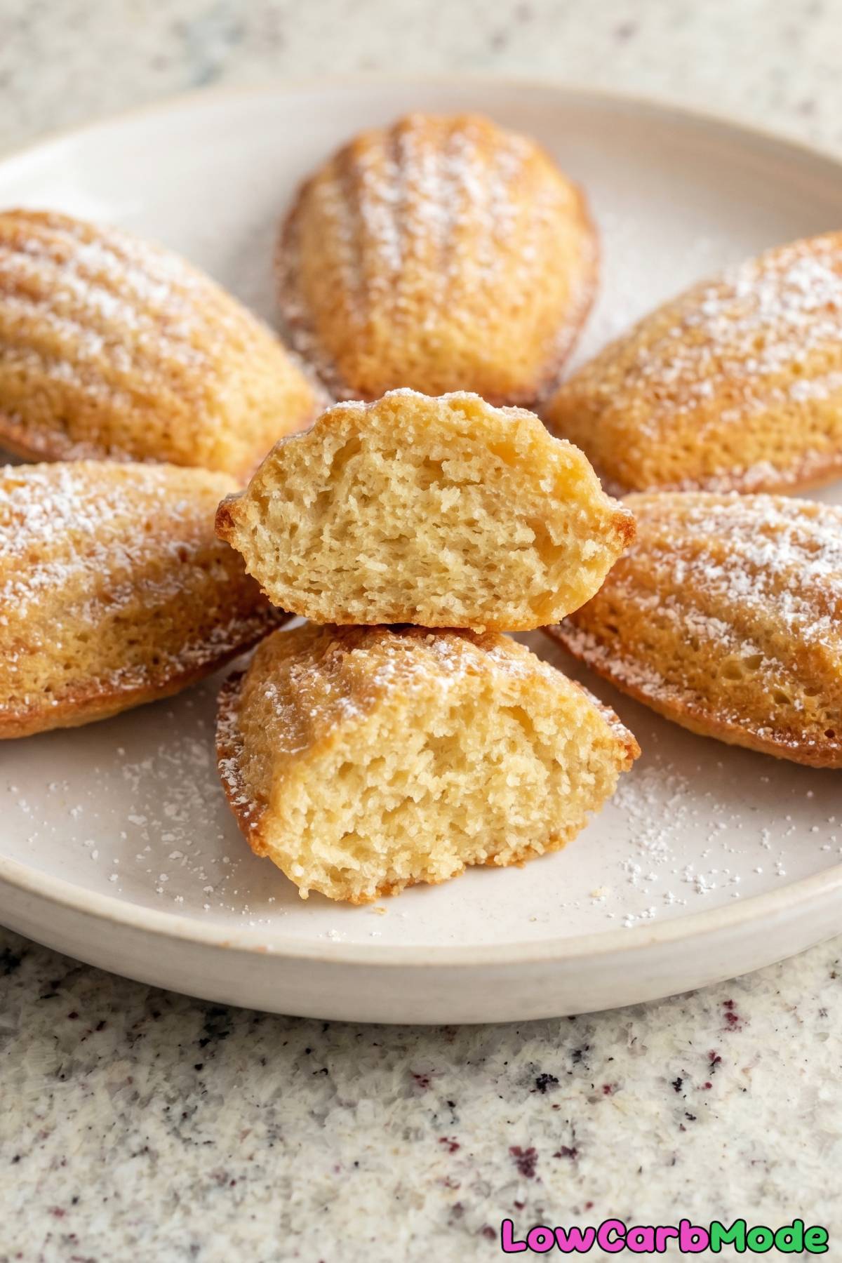 light and tender keto madeleines