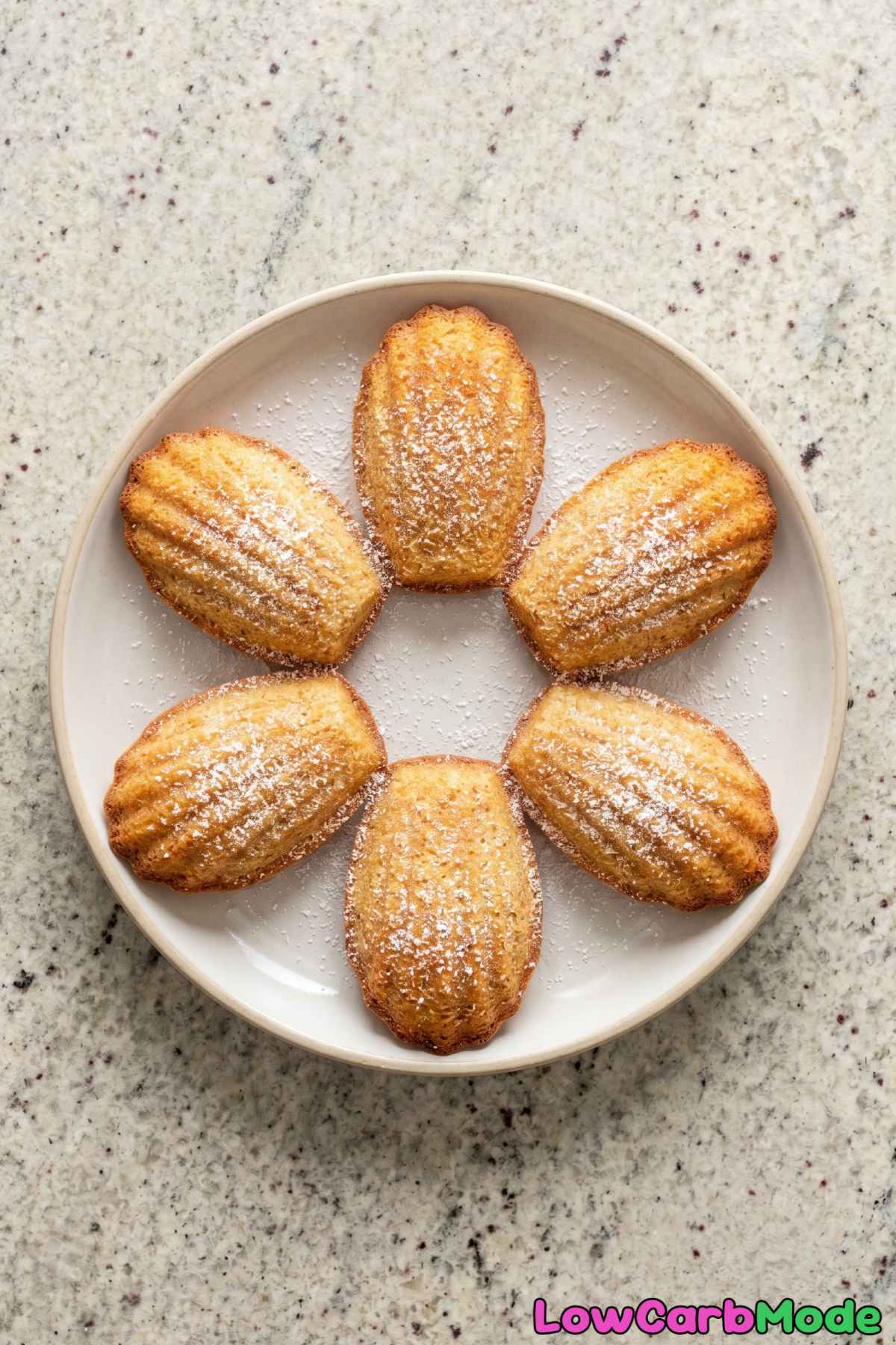 fresh baked keto almond madeleines