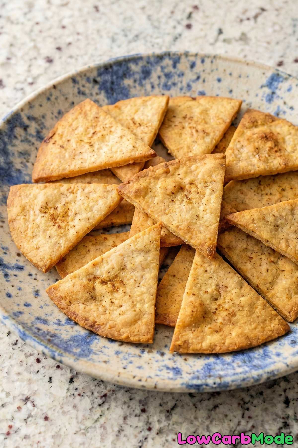 Light keto almond flour tortilla chips