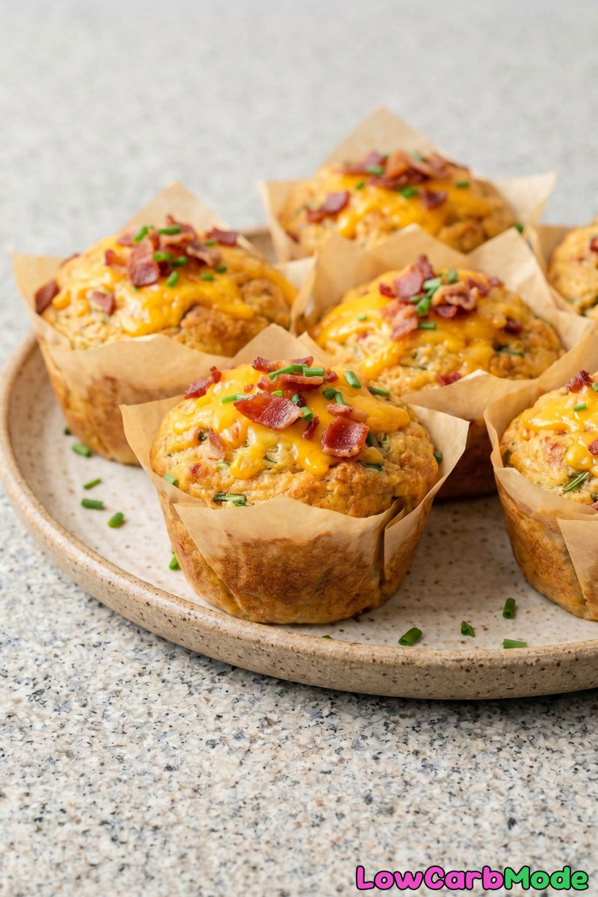 fluffy low carb bacon cheese muffins