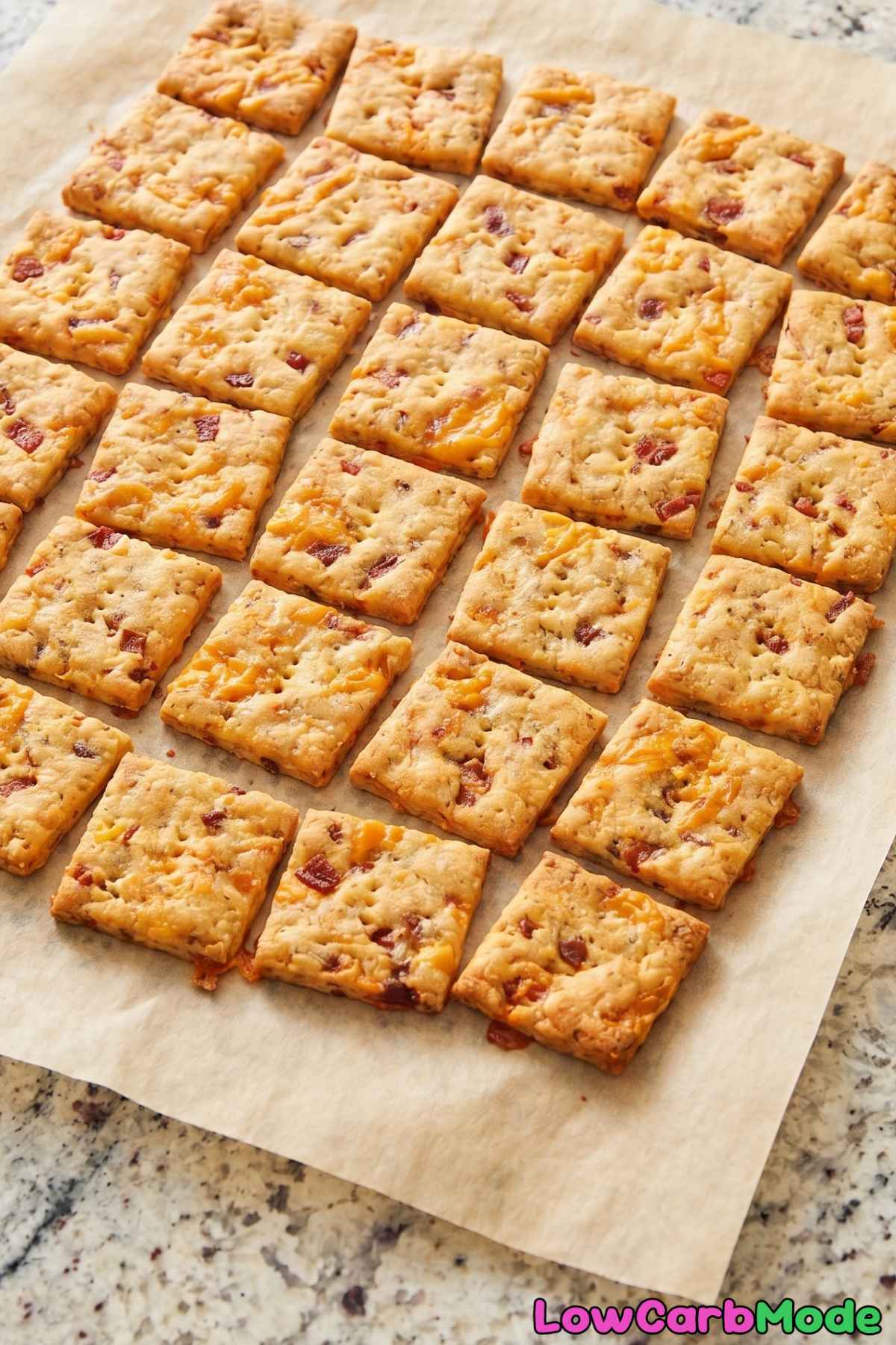 Irresistible keto bacon cheddar crackers snack