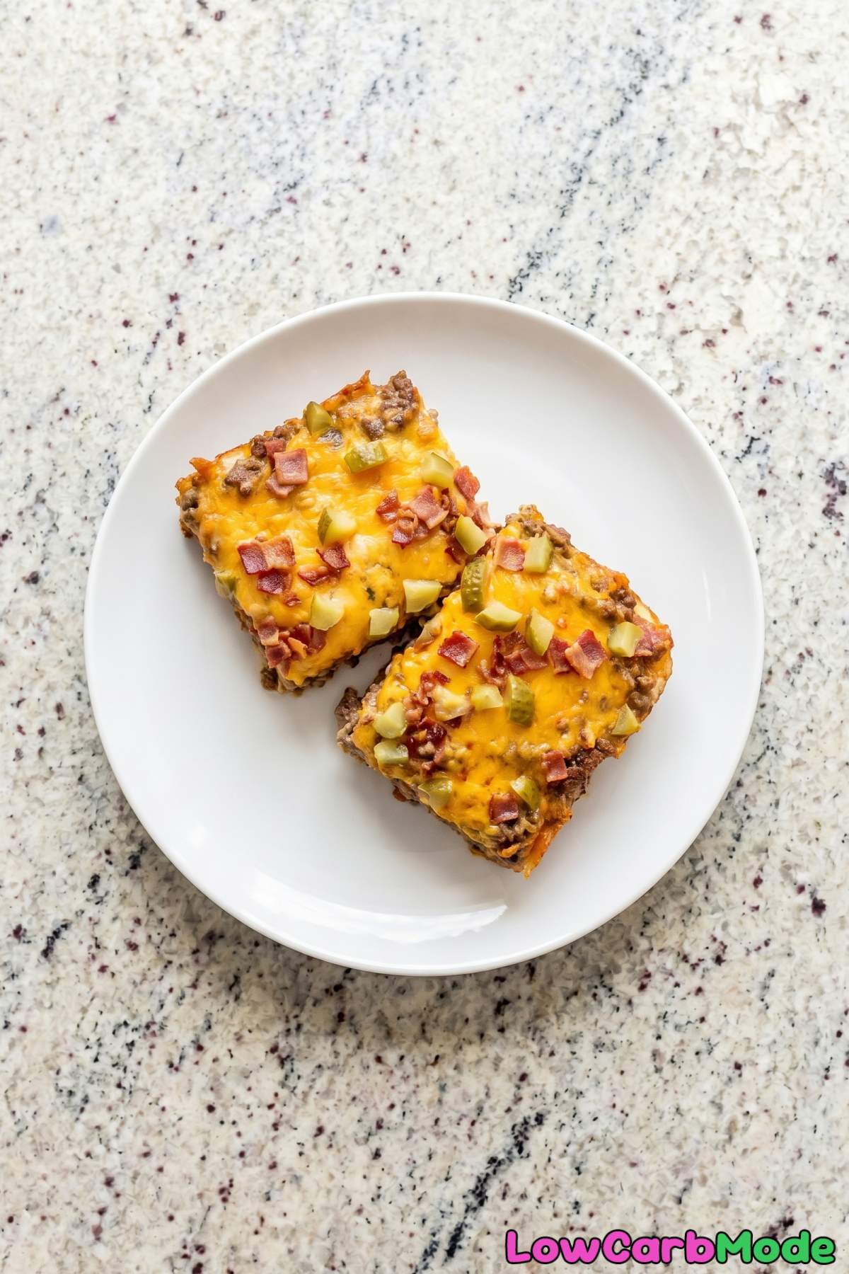 Hearty keto bacon cheeseburger casserole