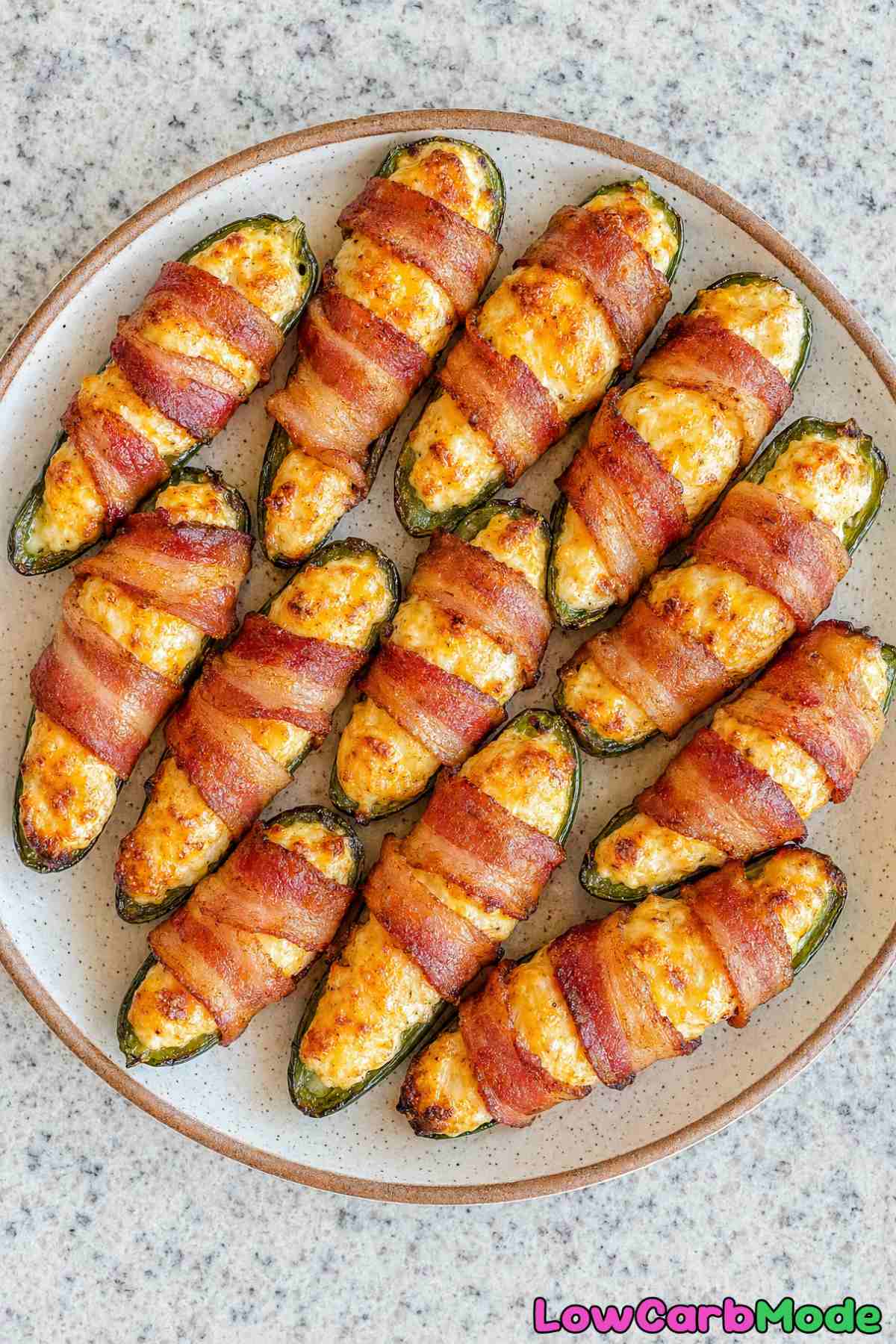 Easy keto bacon wrapped jalapeño poppers