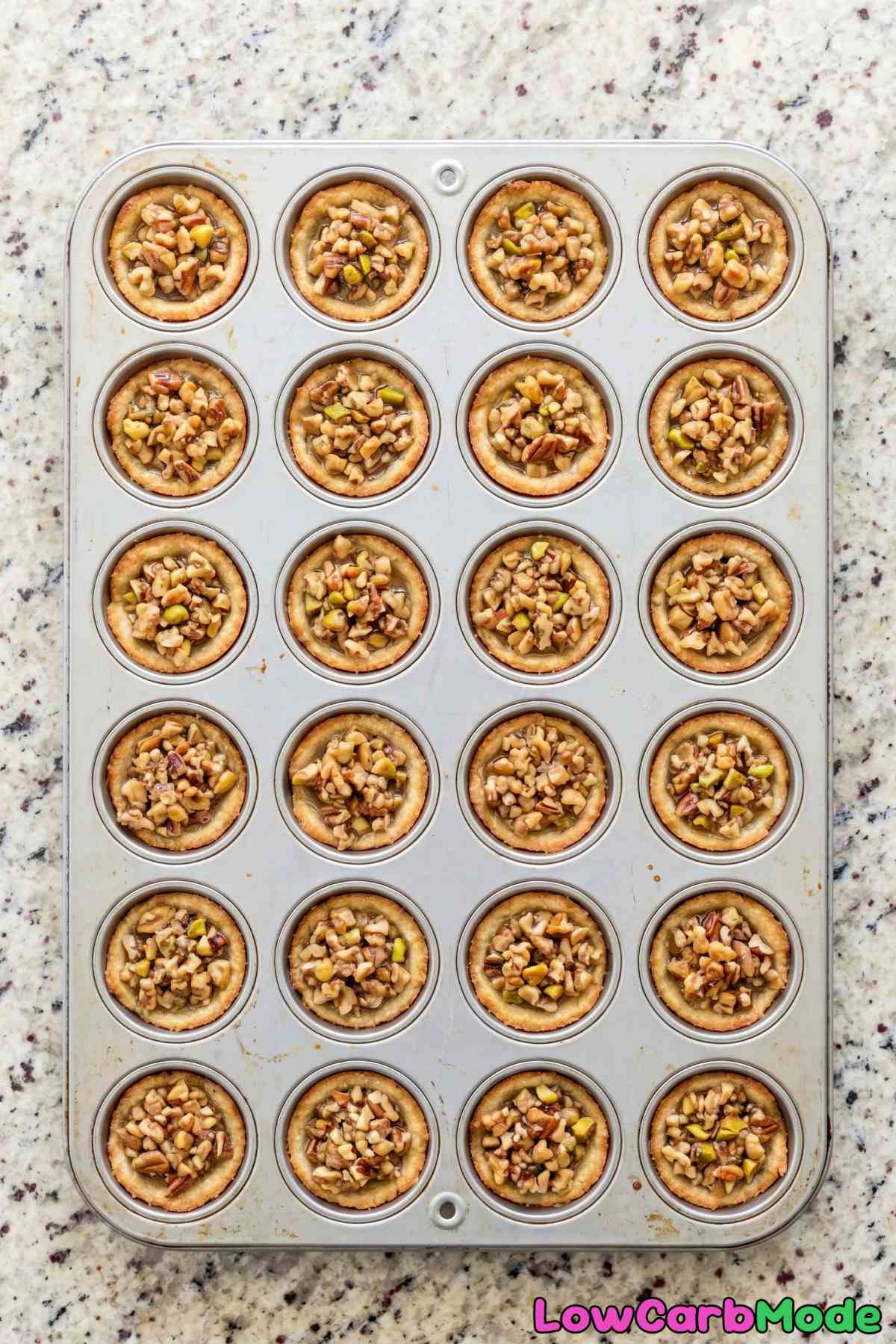 Crunchy homemade keto baklava bites