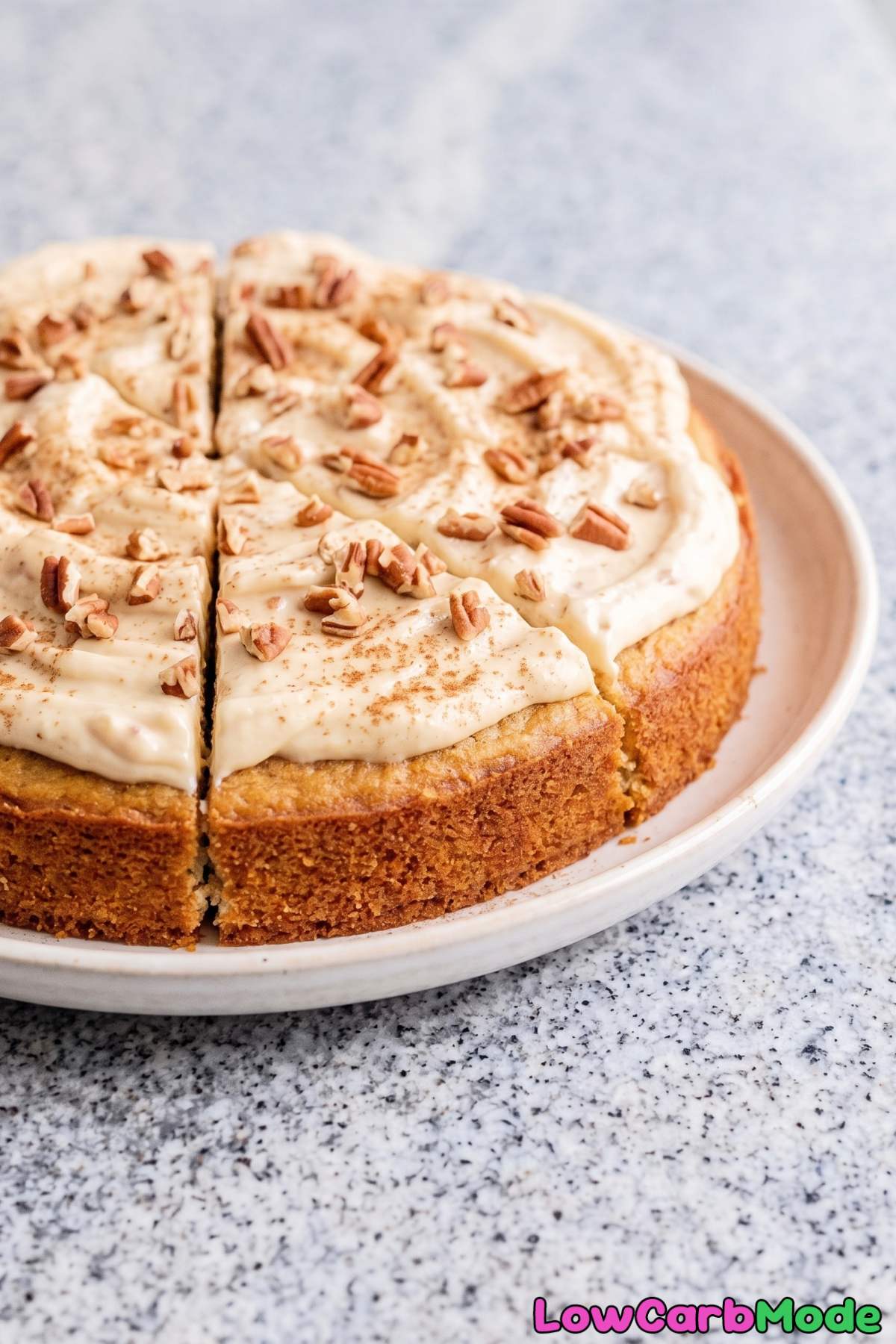 Tender keto banana cream cake