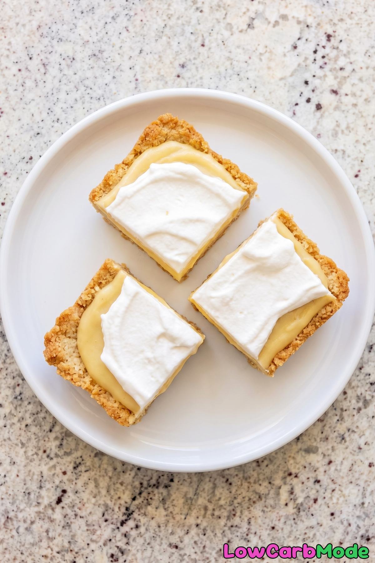 Gluten free keto banana cream bars
