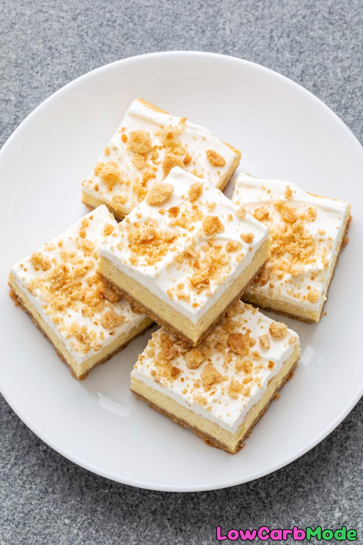 Low carb banana pudding cheesecake bar