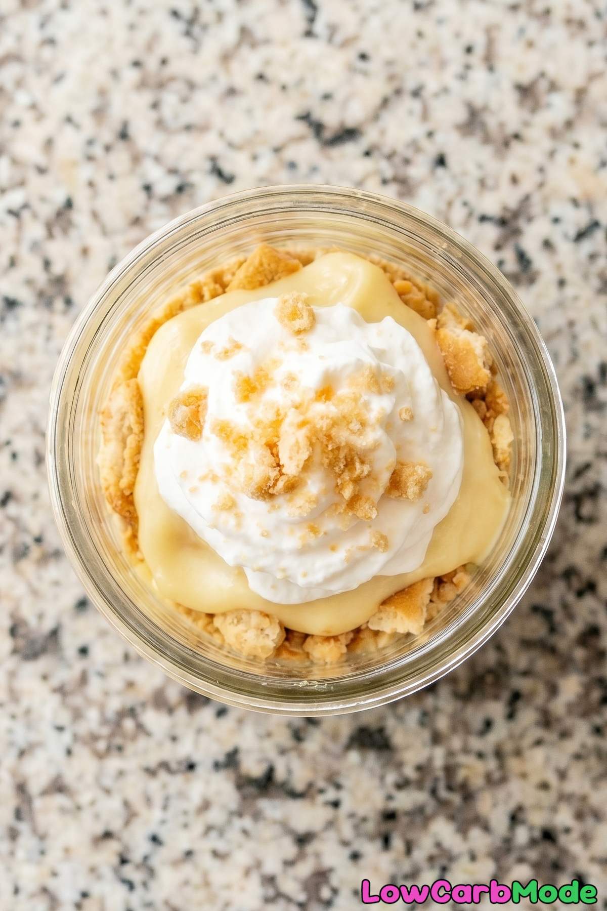 Rich homemade keto banana pudding cups