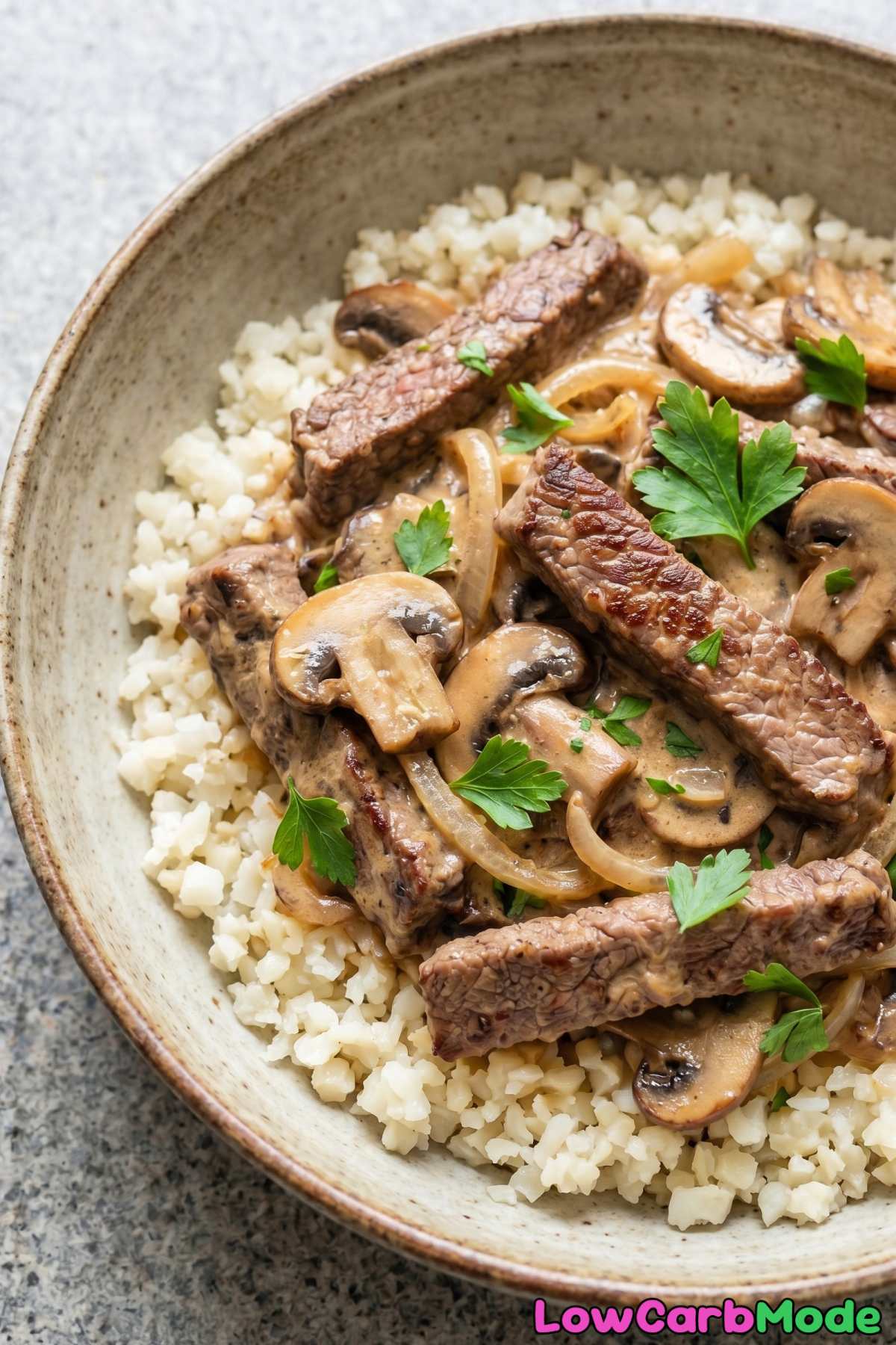 easy keto beef stroganoff served warm