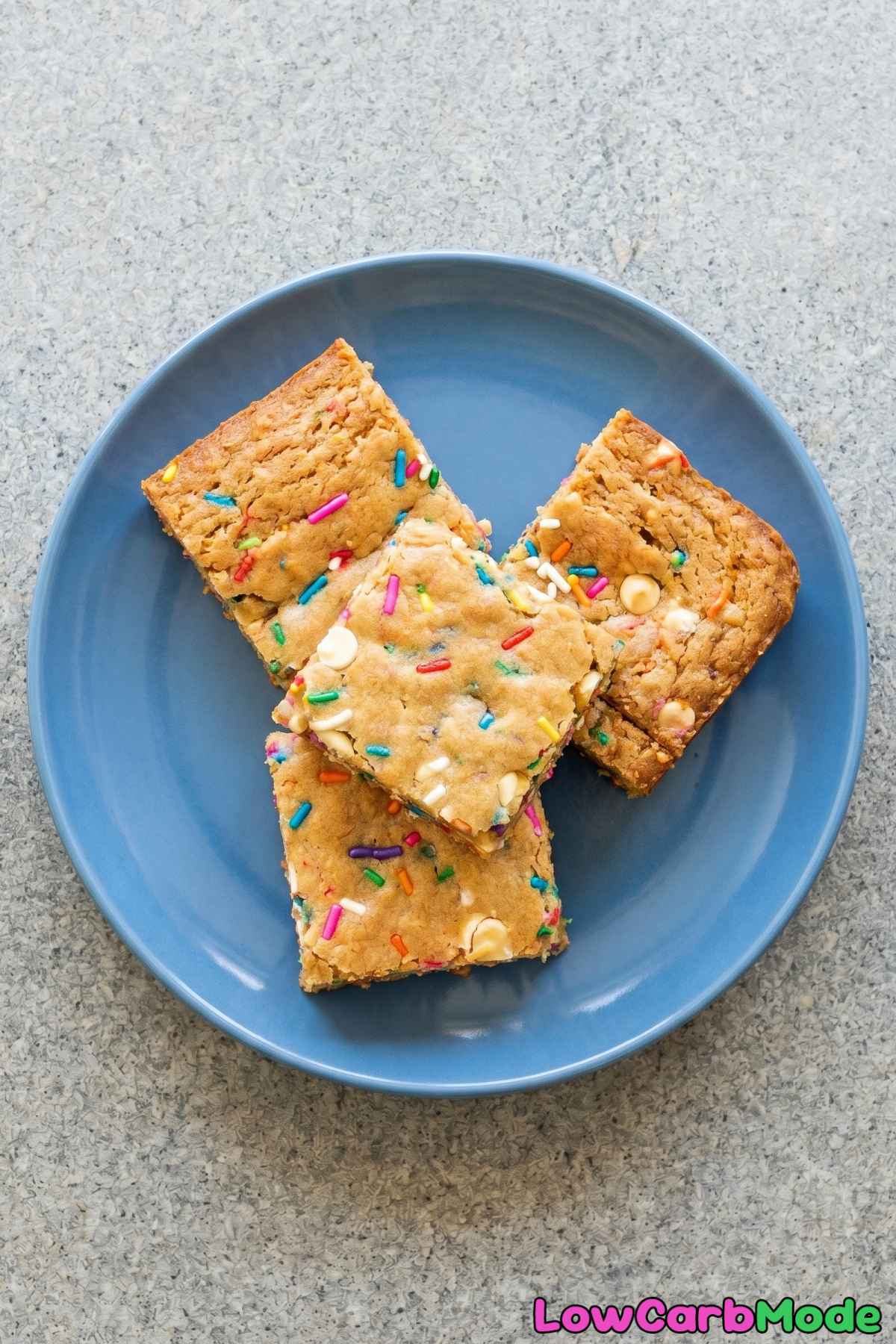 homemade keto blondies with sprinkles