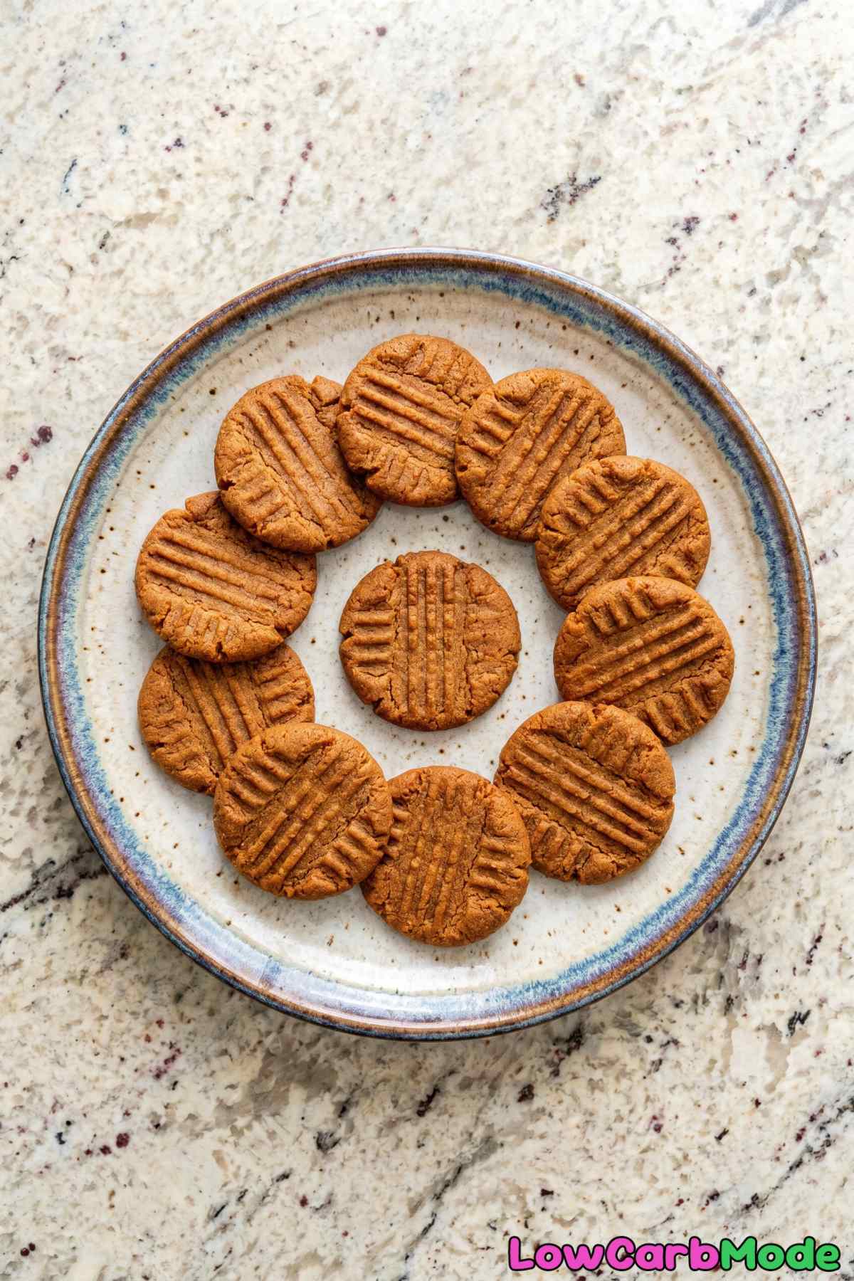 Homemade keto Biscoff style butter cookies