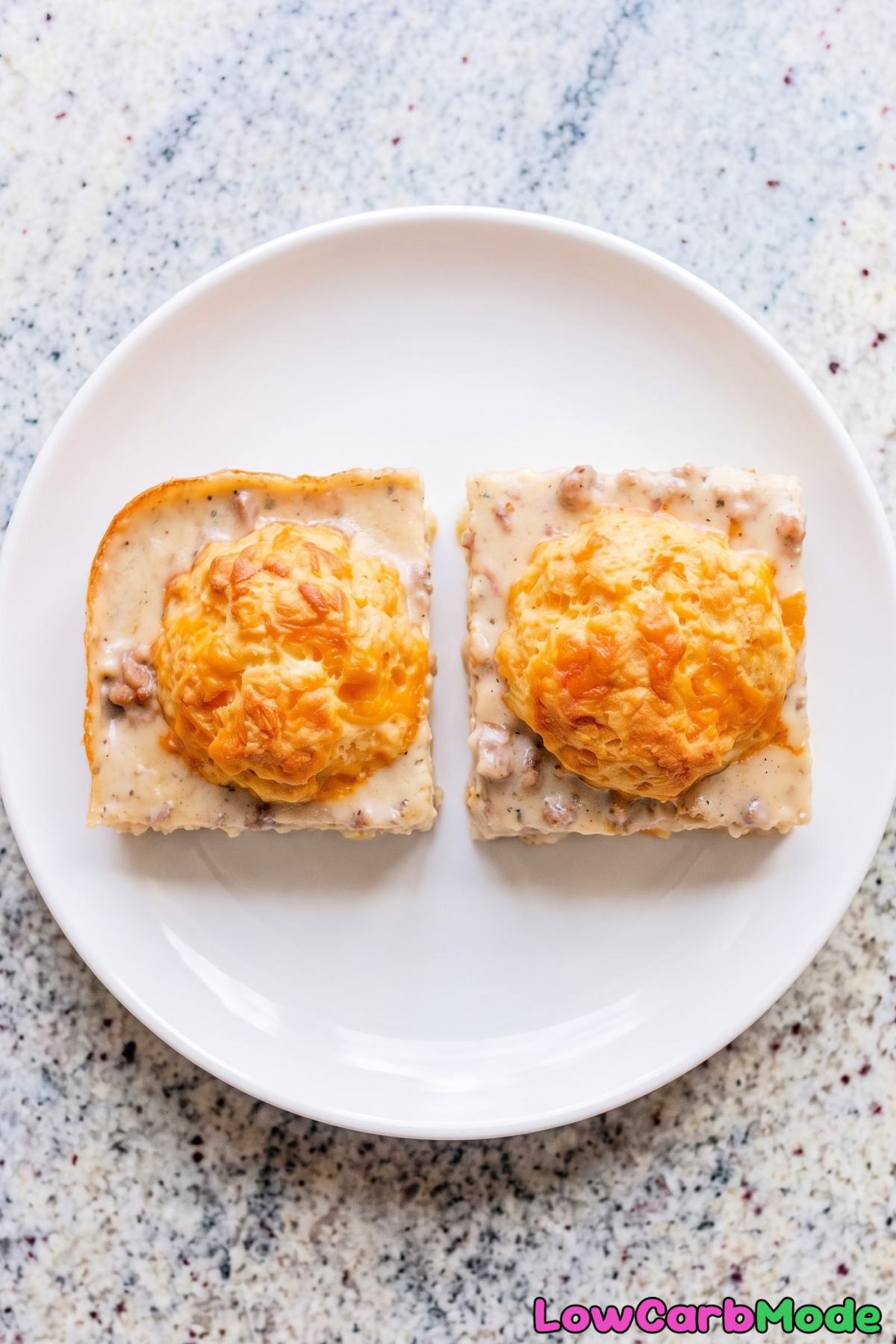 Rich keto biscuits and gravy casserole