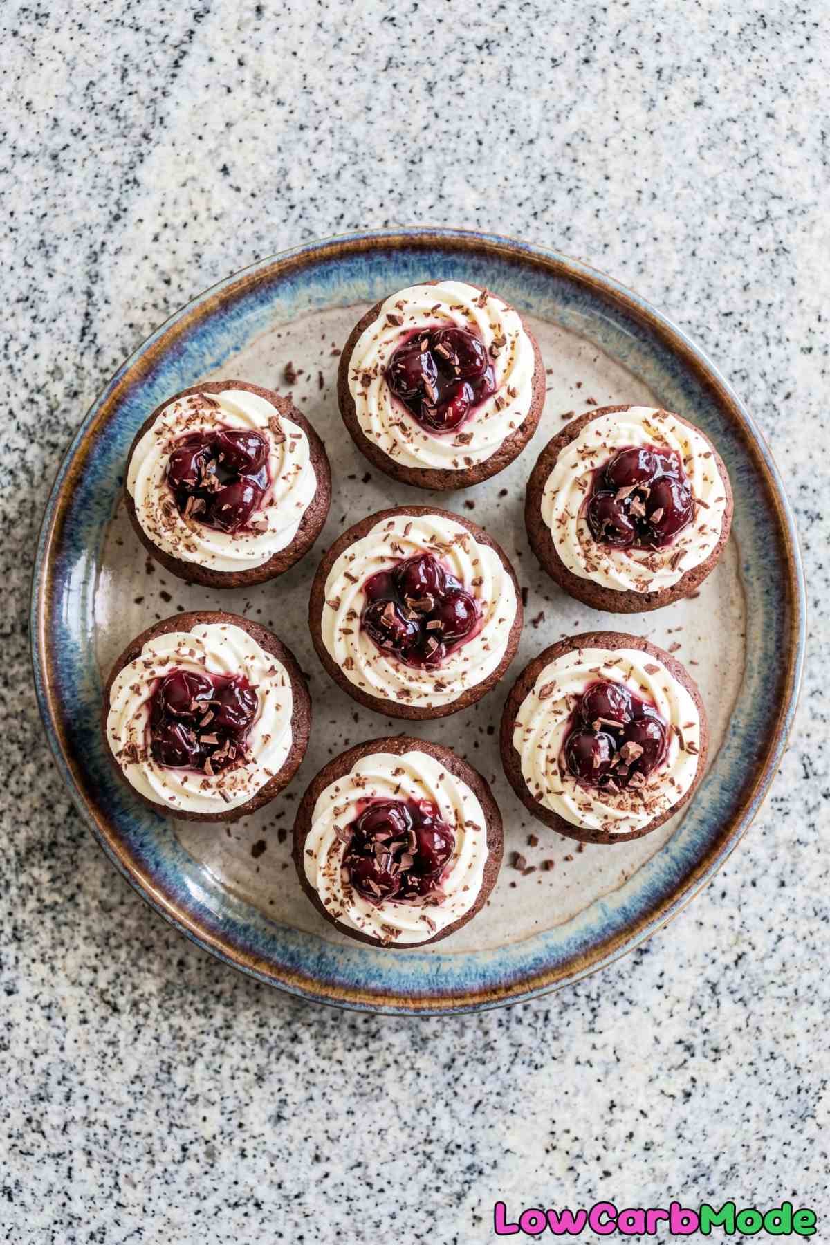 Gorgeous keto black forest cupcakes