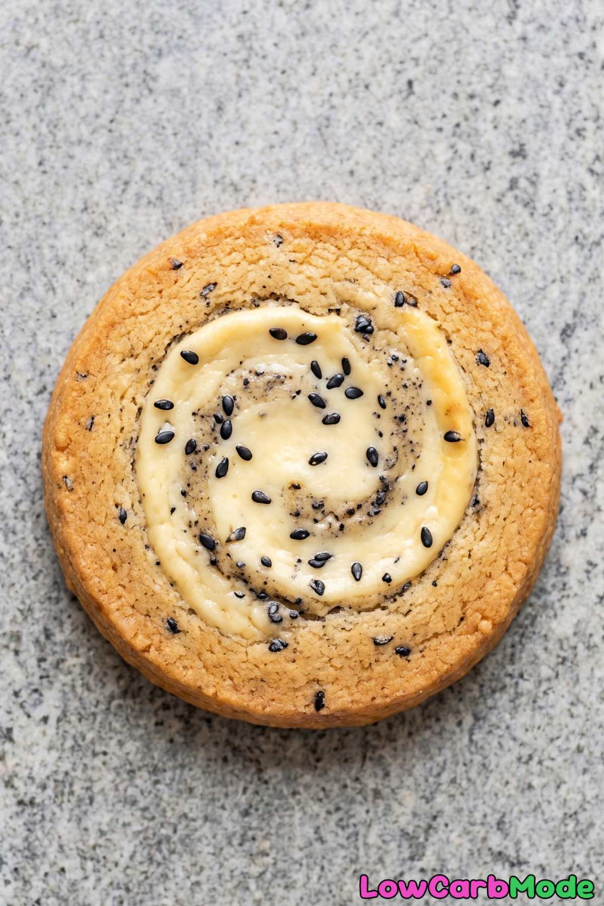 Homemade keto black sesame cookies