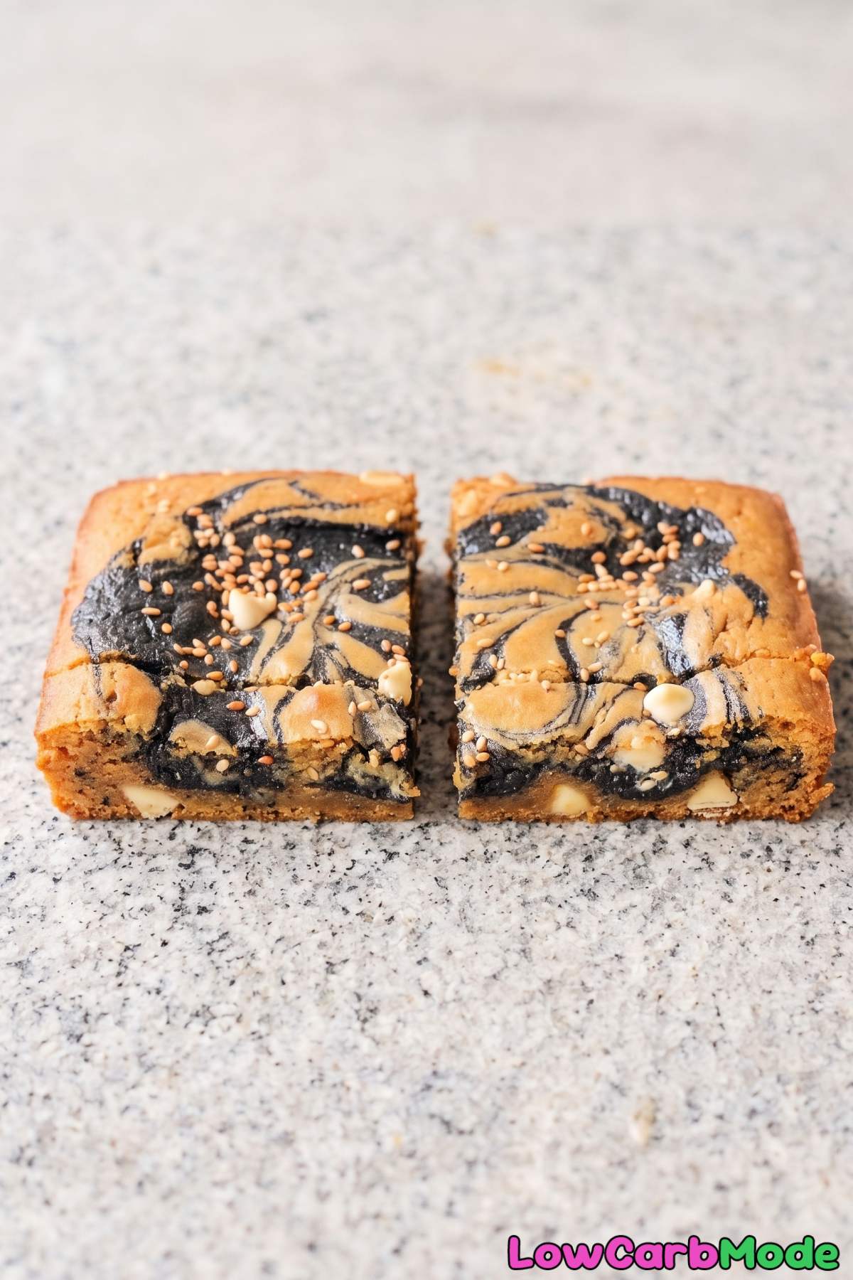 Rich keto black sesame white chocolate bars