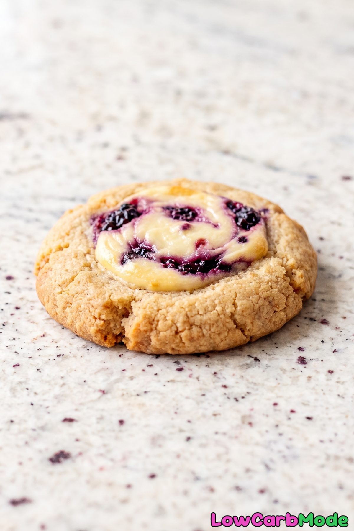 Creamy keto blackberry cheesecake cookies