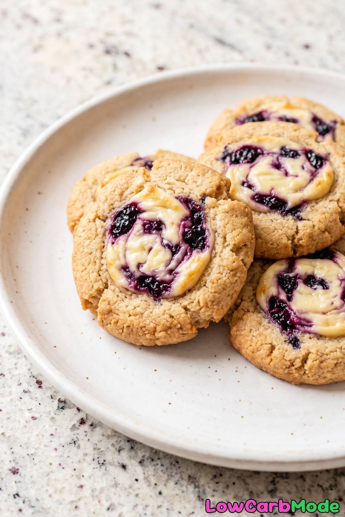 Low carb blackberry cheesecake cookies