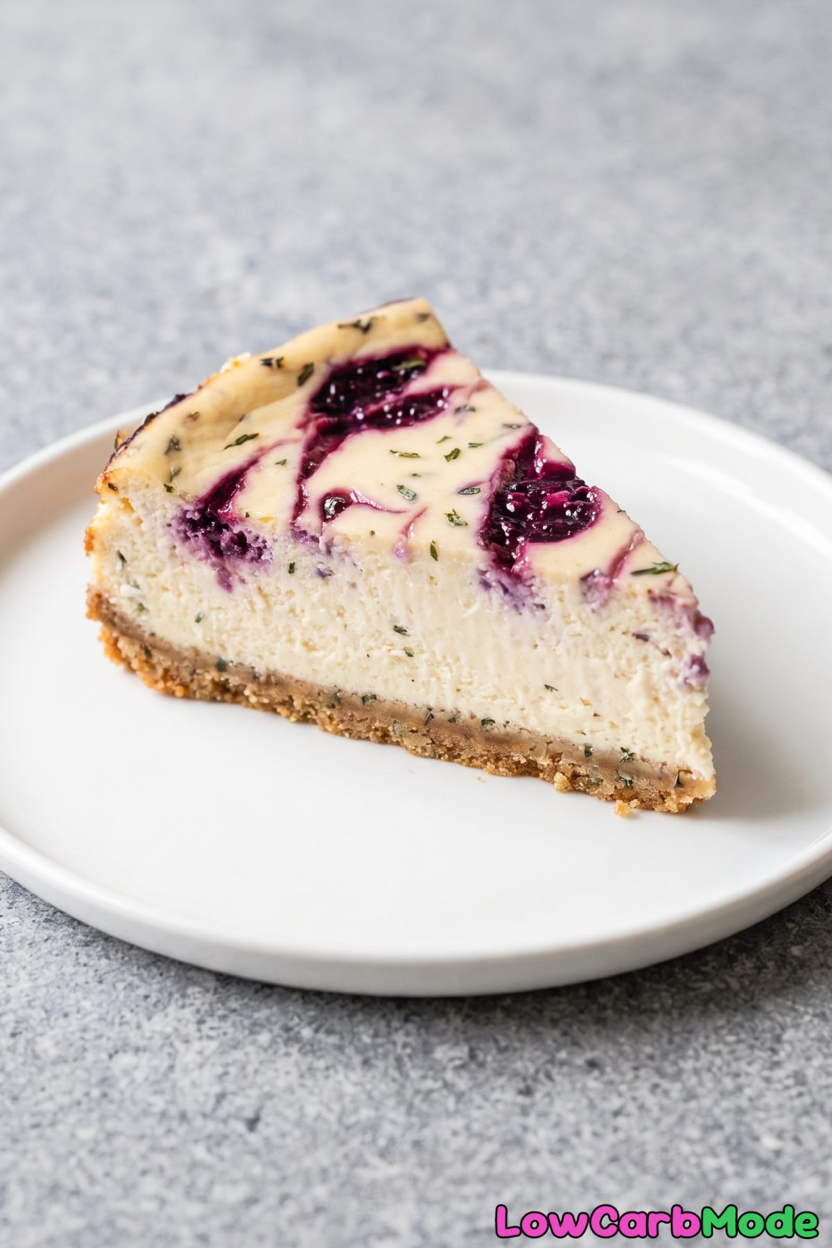 Sweet blackberry sage cheesecake