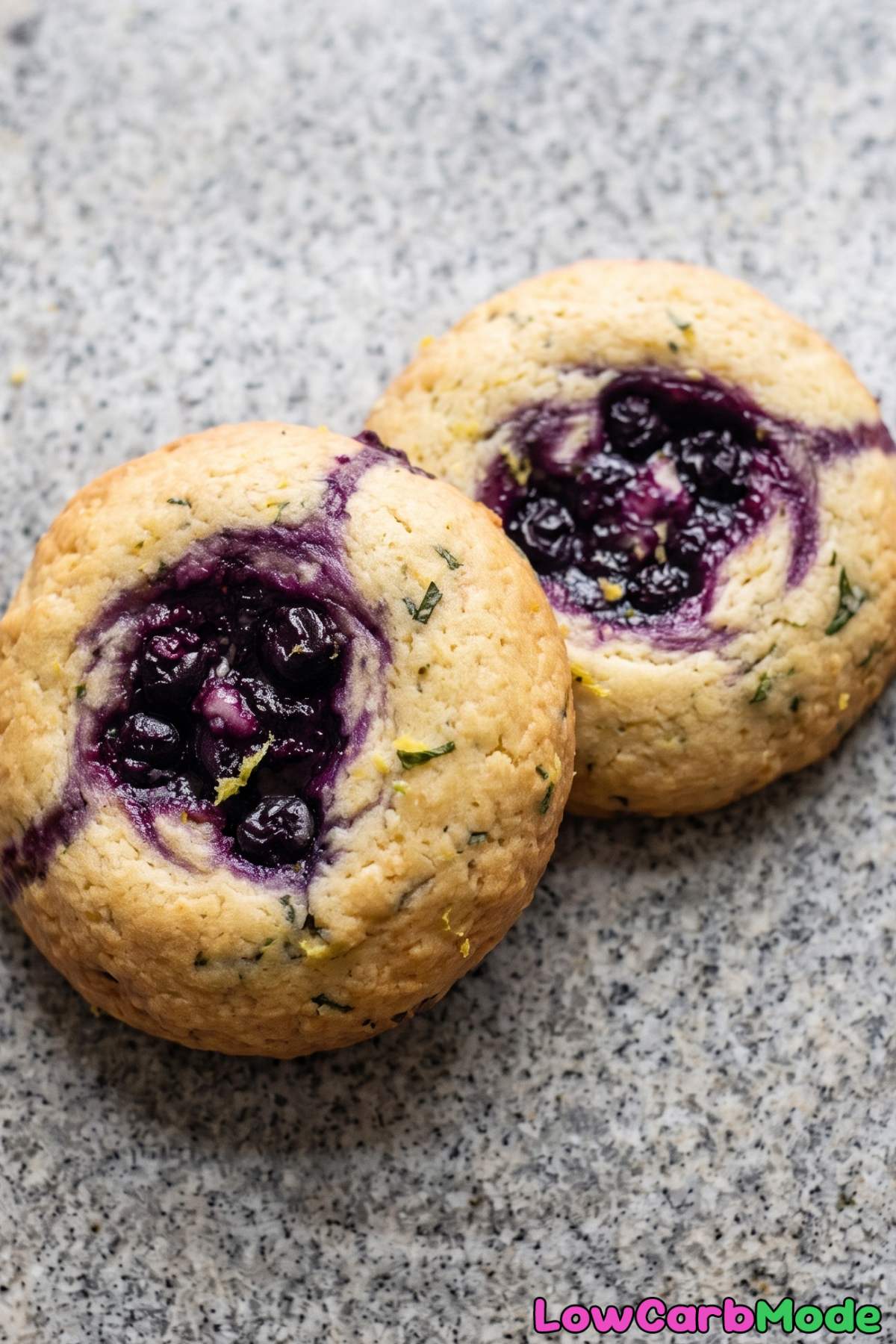 Low carb blueberry basil cookies