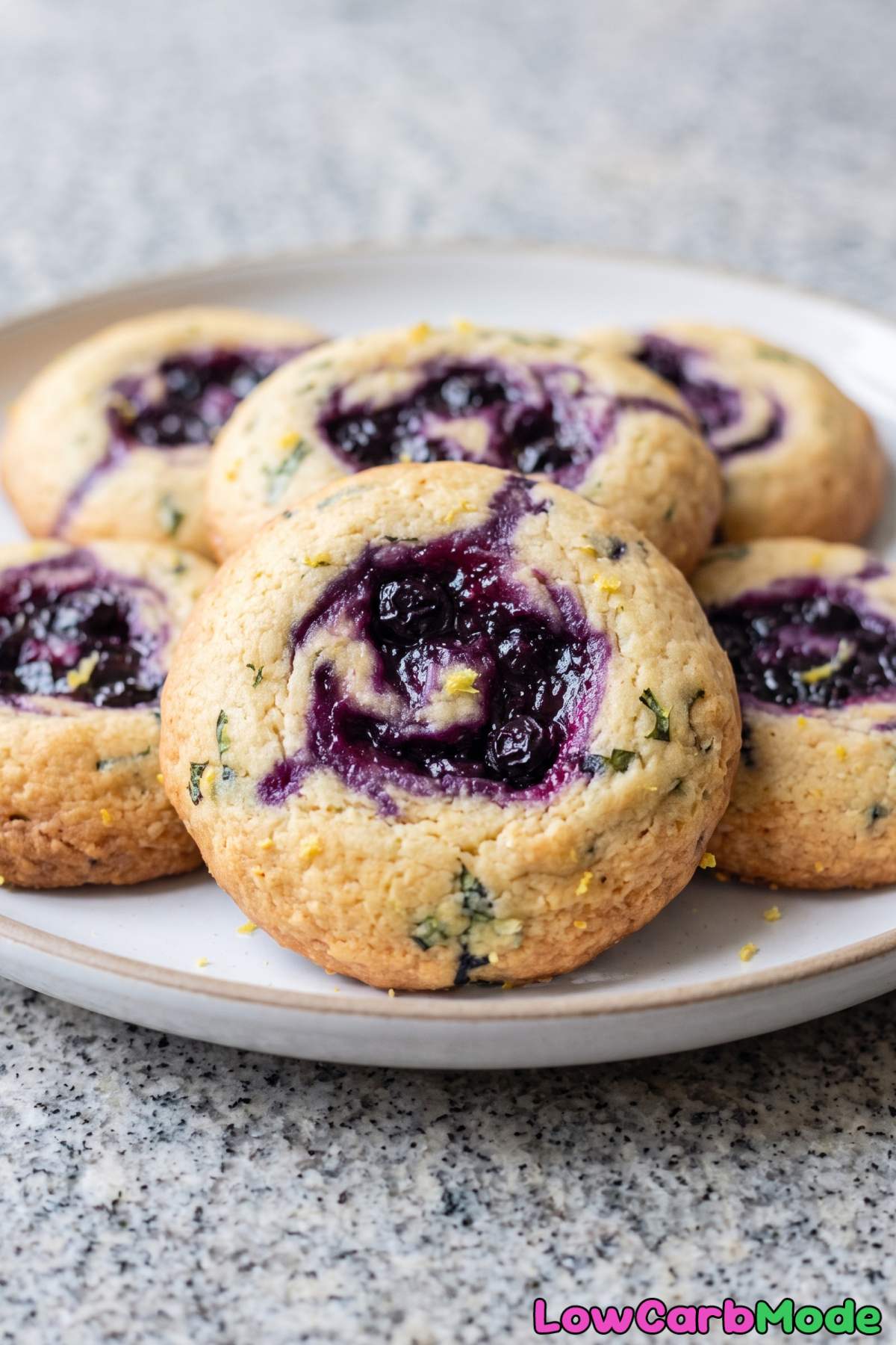 Sweet keto blueberry basil cookies