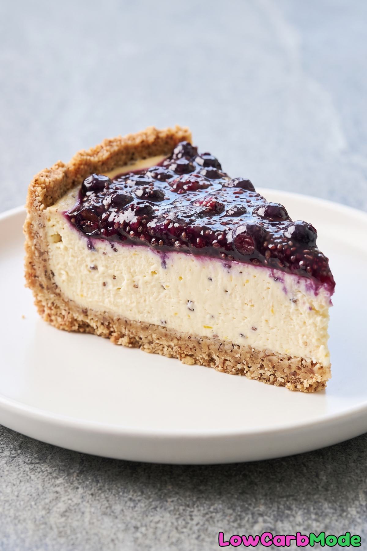 Blueberry lavender cheesecake dessert