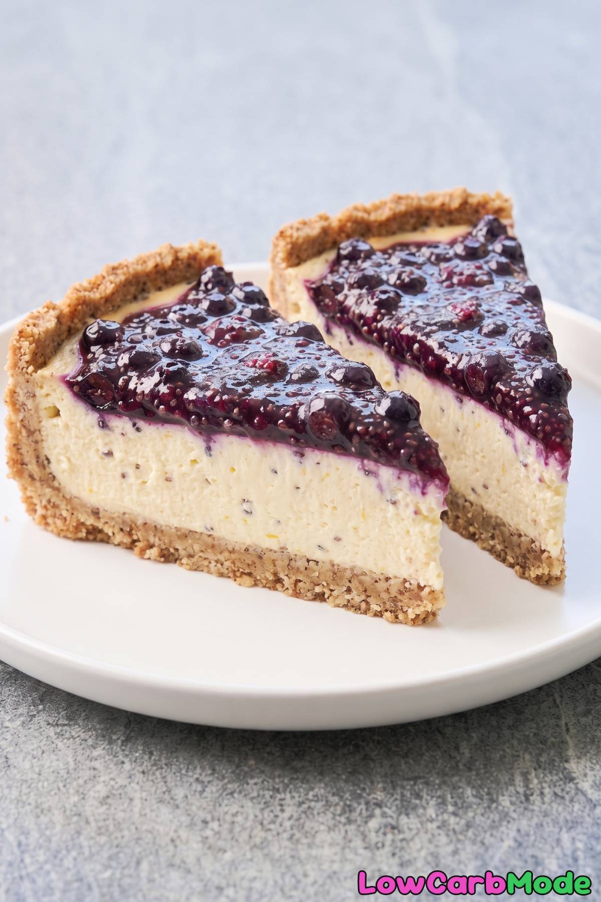 Sugar free blueberry cheesecake