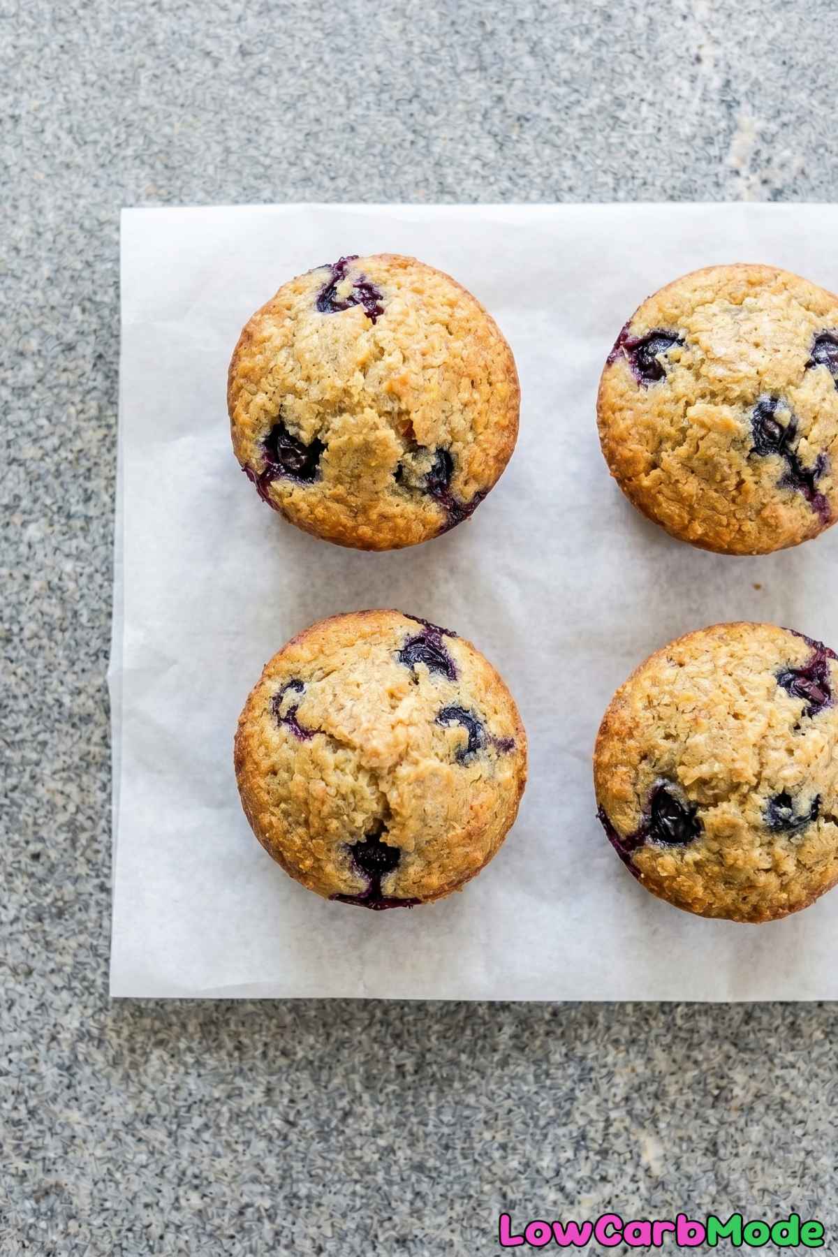 Wholesome keto blueberry muffins served