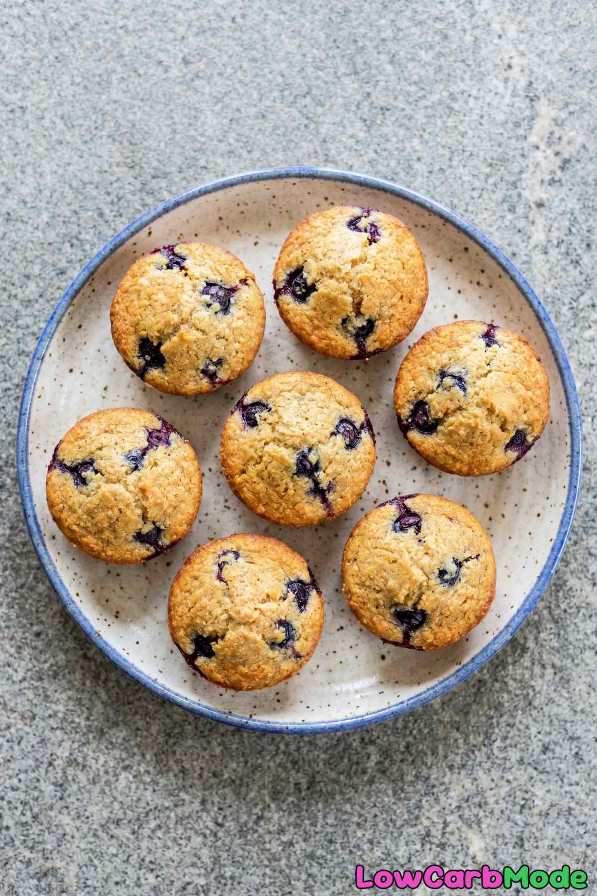 Easy keto blueberry muffins with berries