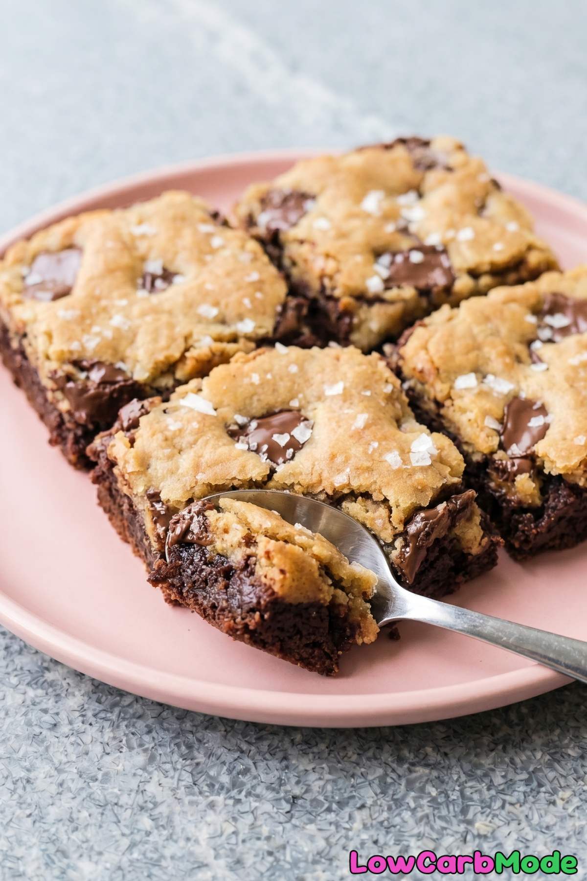 sweet keto brookie bars freshly baked