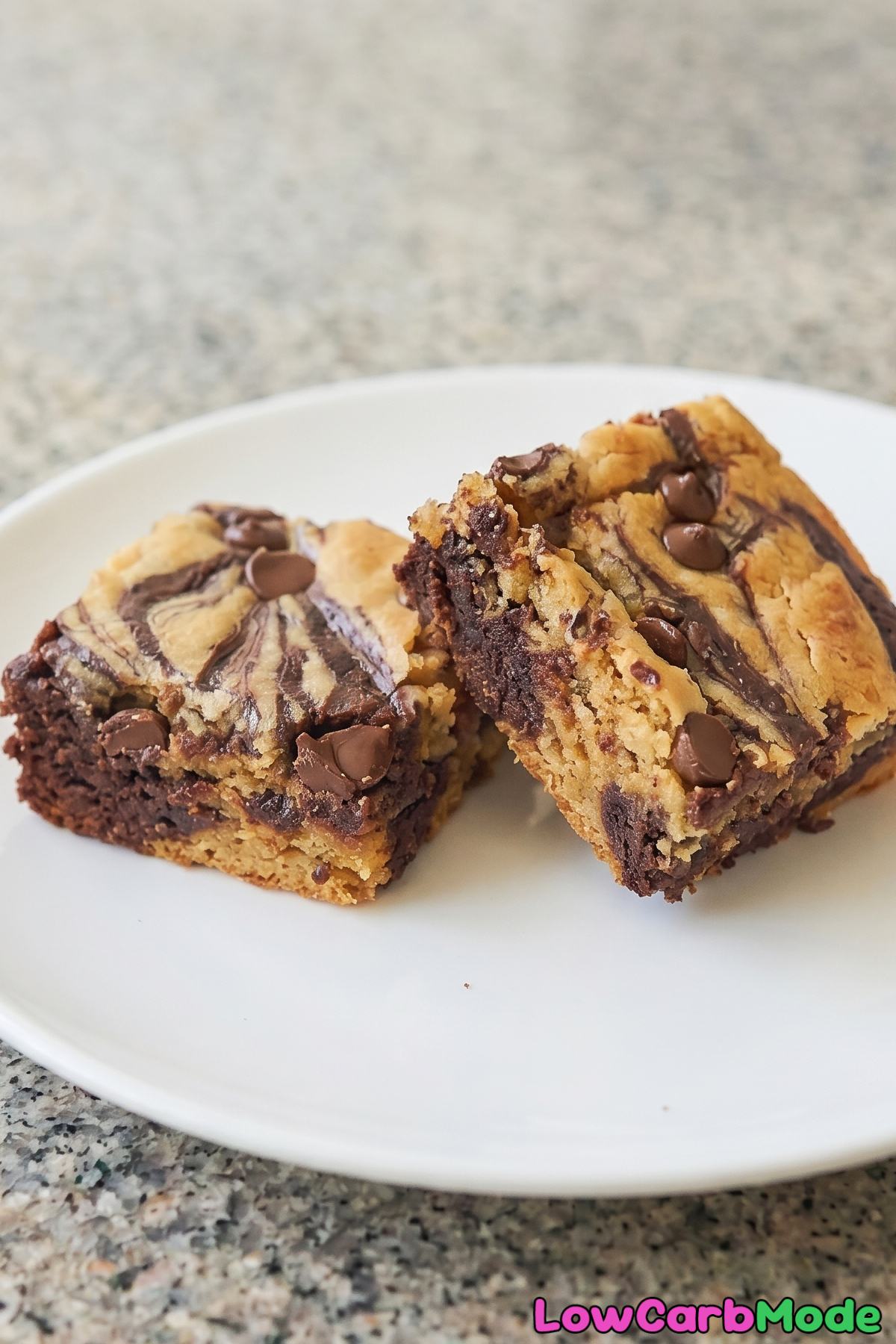 Golden keto brookie blondies fresh baked