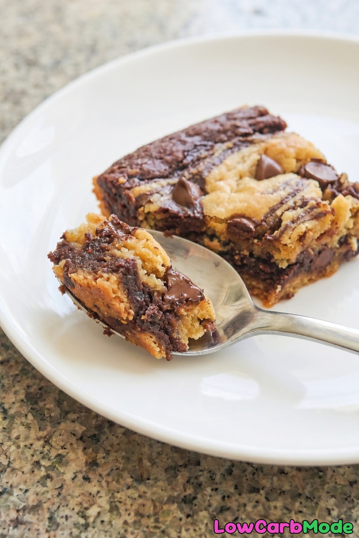 Indulgent keto brookie blondies dessert