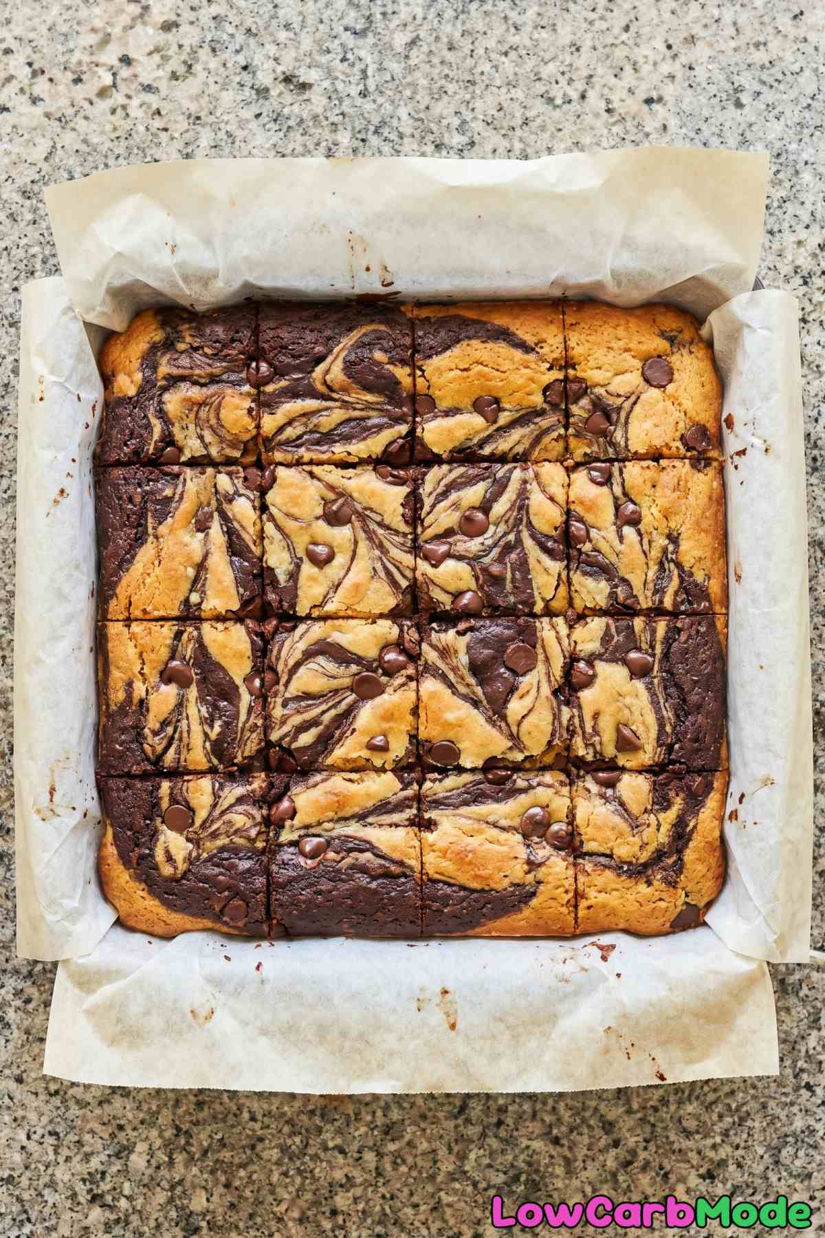 Simple keto brookie blondies squares