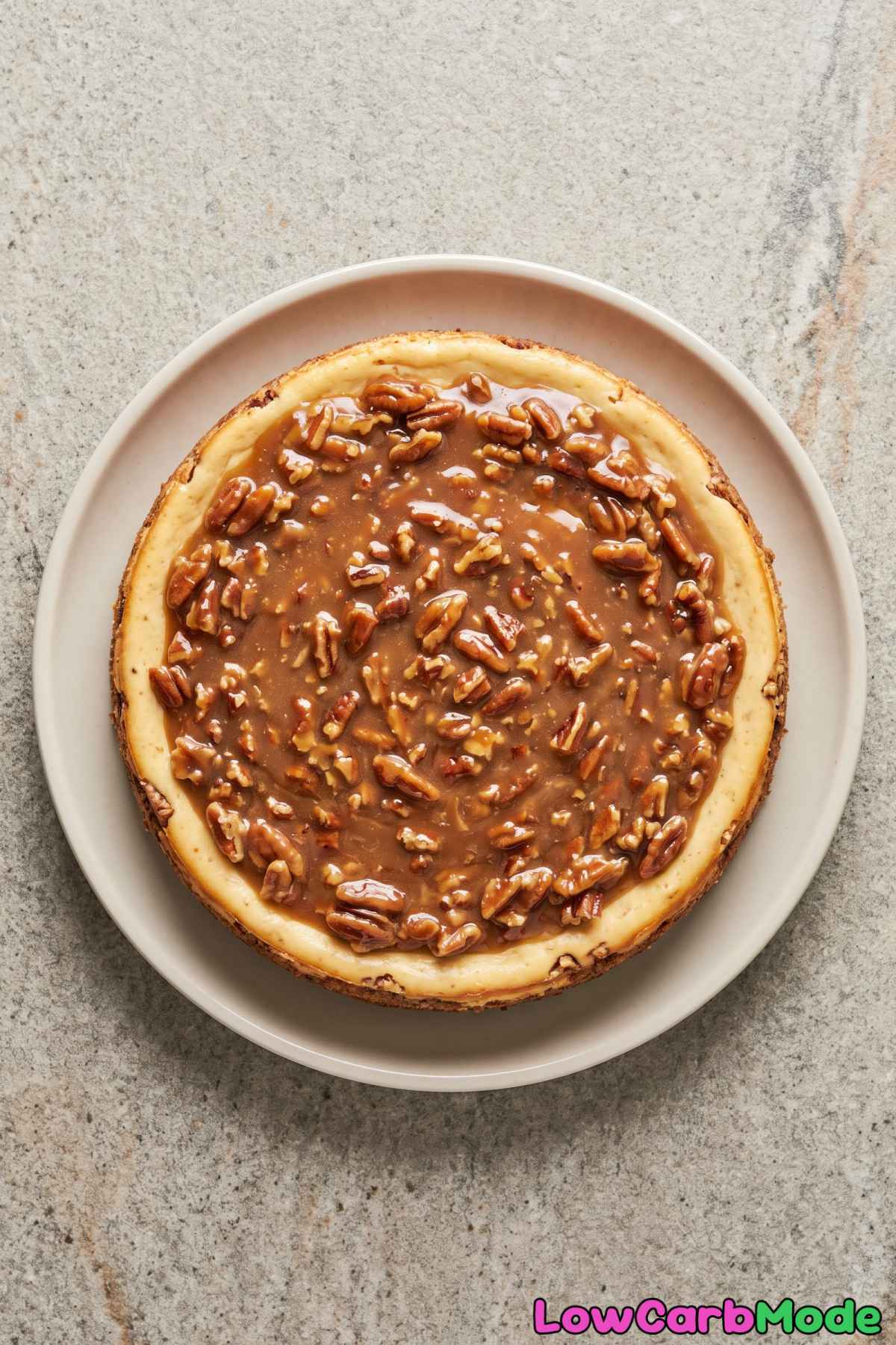 Keto brown butter pecan cheesecake