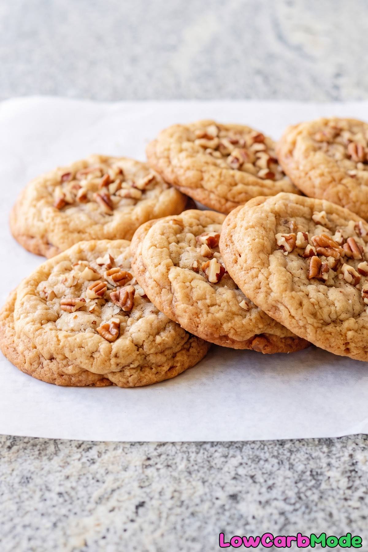 Soft keto brown butter pecan cookies
