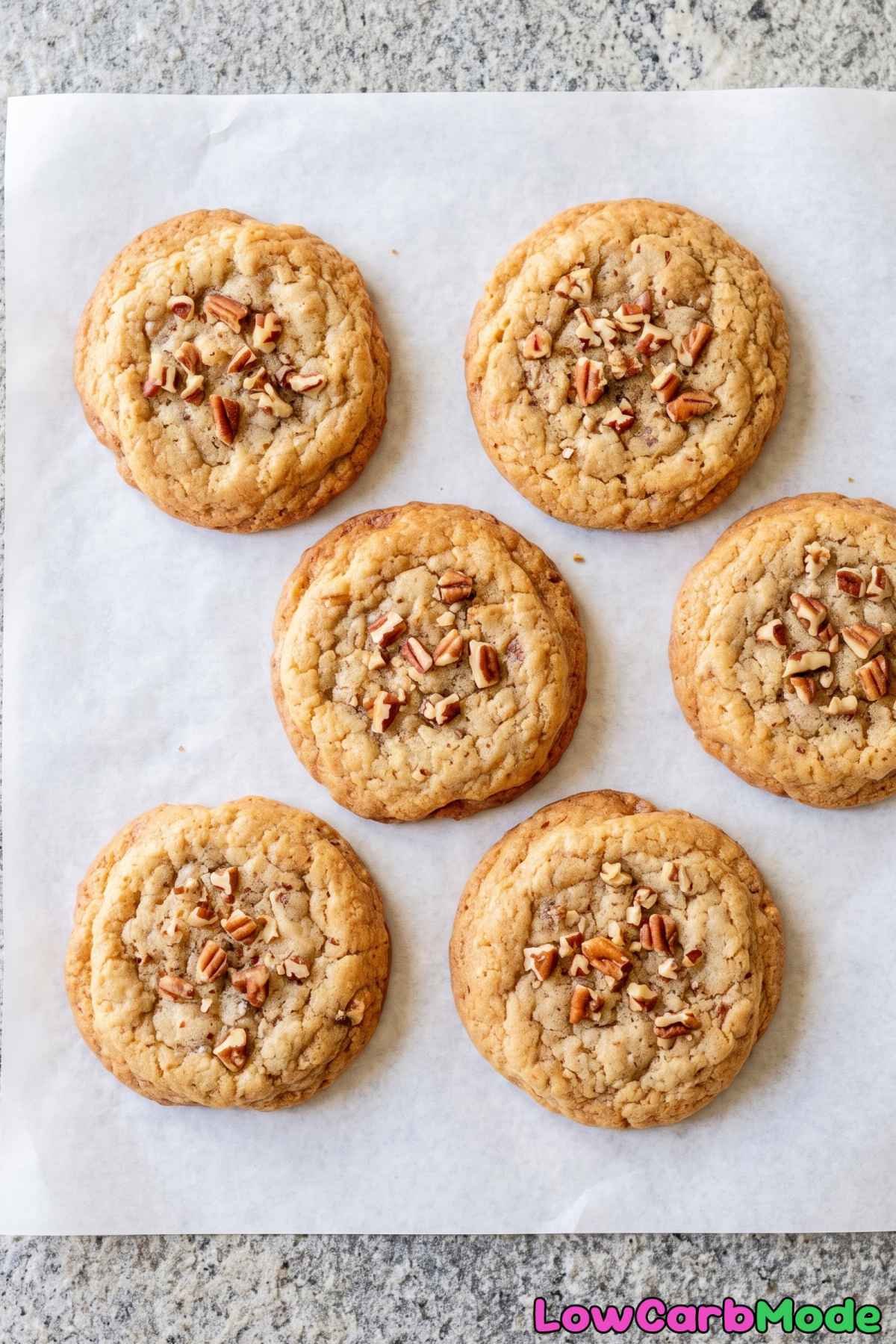 Keto pecan cookies made with brown butter