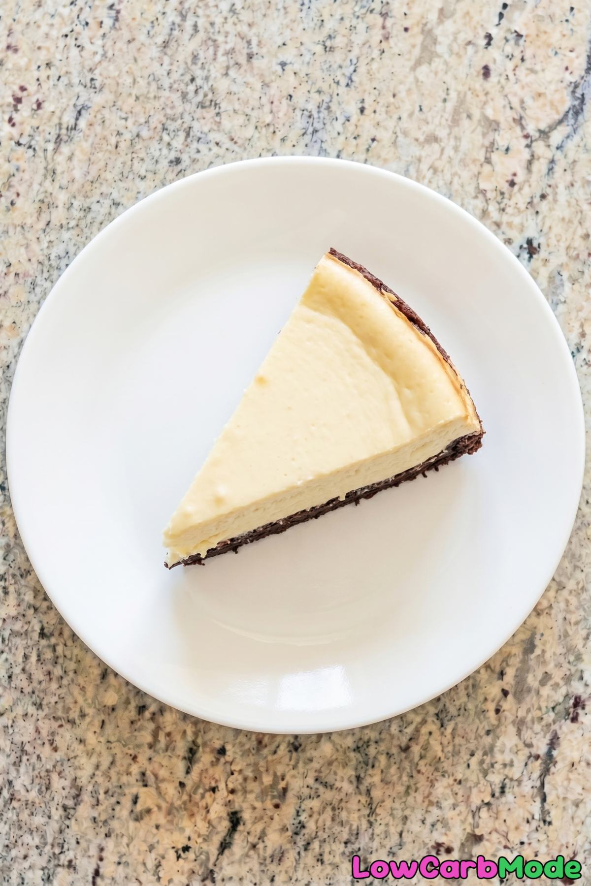 Luscious keto brownie bottom cheesecake