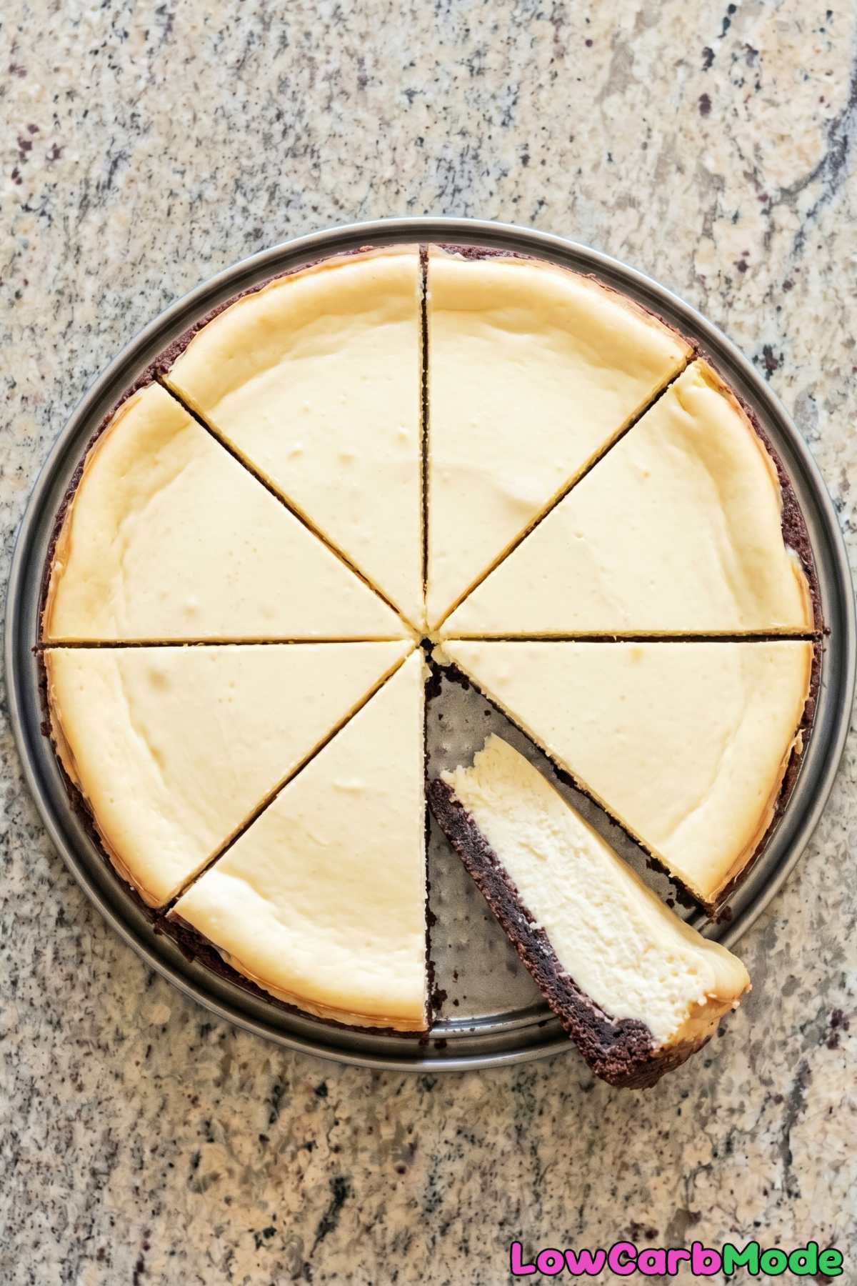 Velvety keto brownie bottom cheesecake