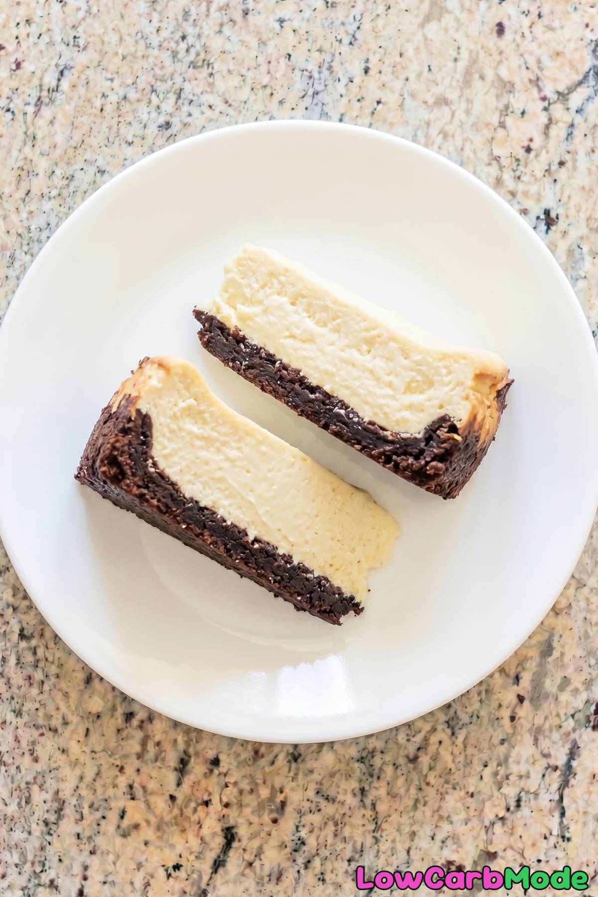 Homemade keto brownie bottom cheesecake