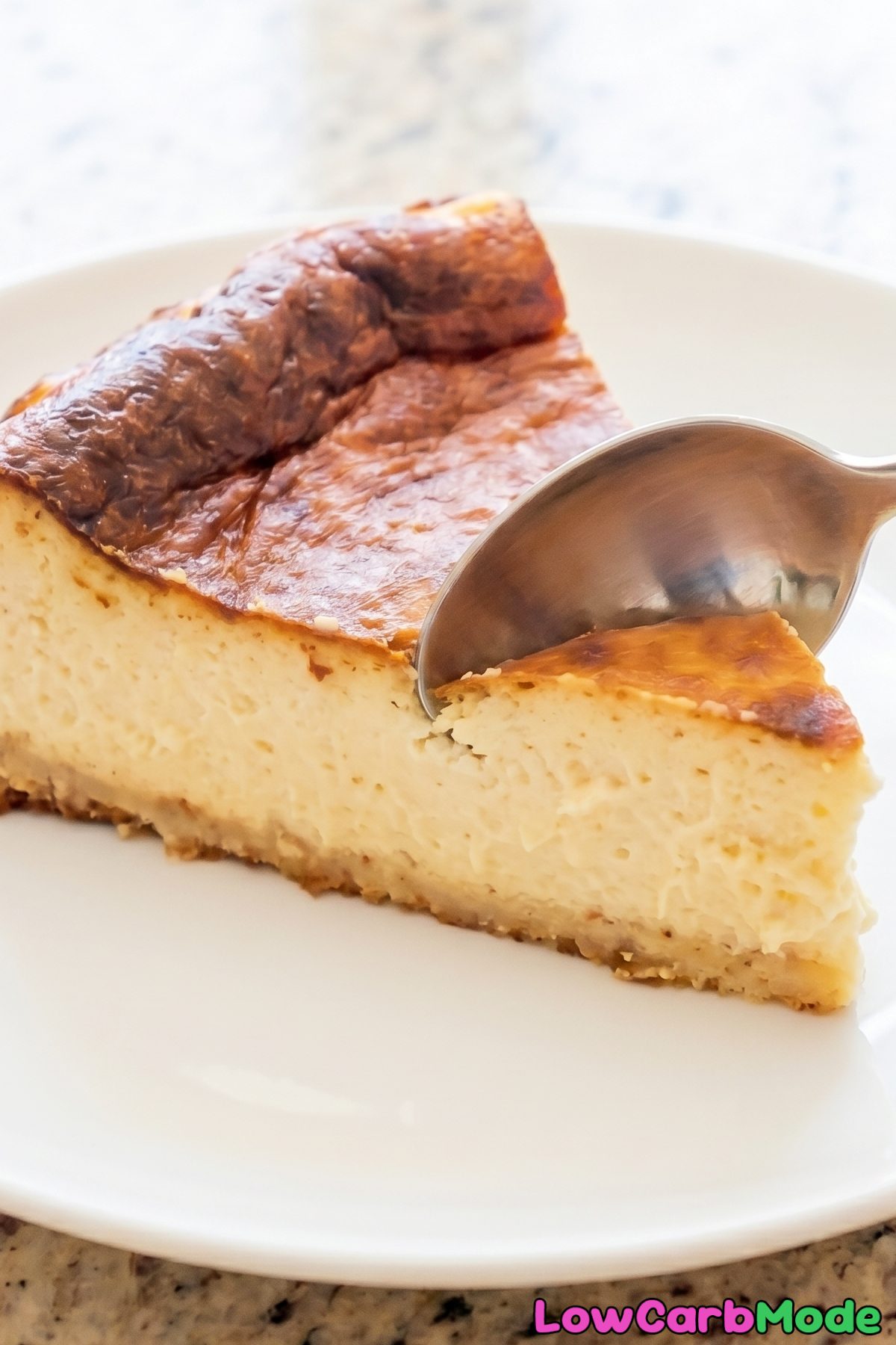 Homemade keto burnt basque cheesecake