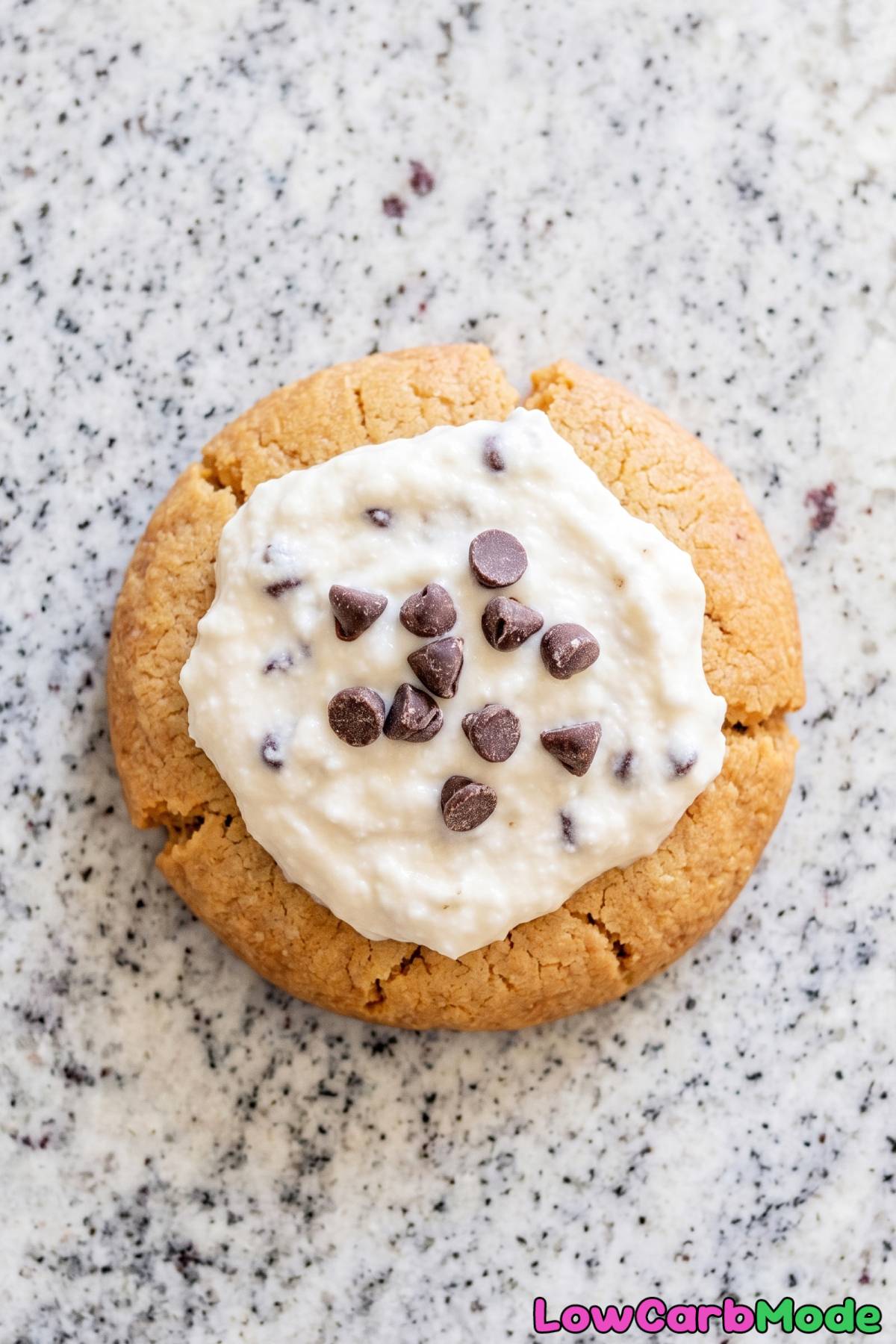 Keto cannoli cookies dusted with sugar