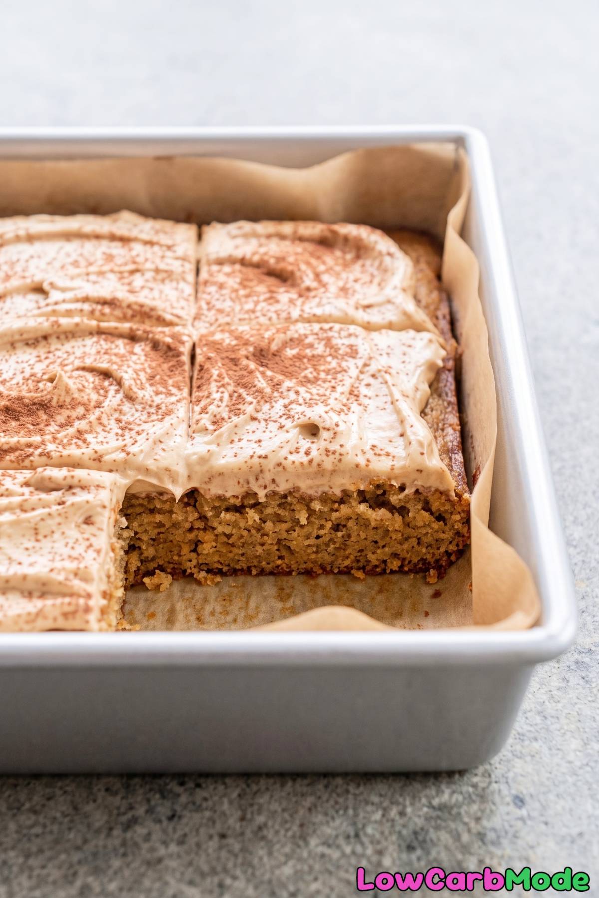 Fresh keto cappuccino cream cake