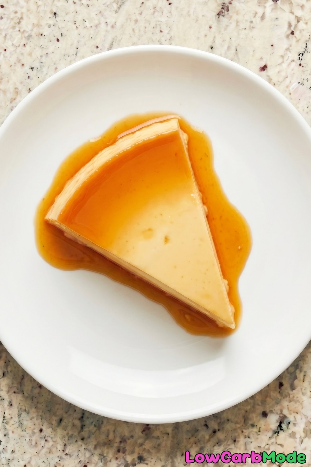Velvety keto caramel flan treat