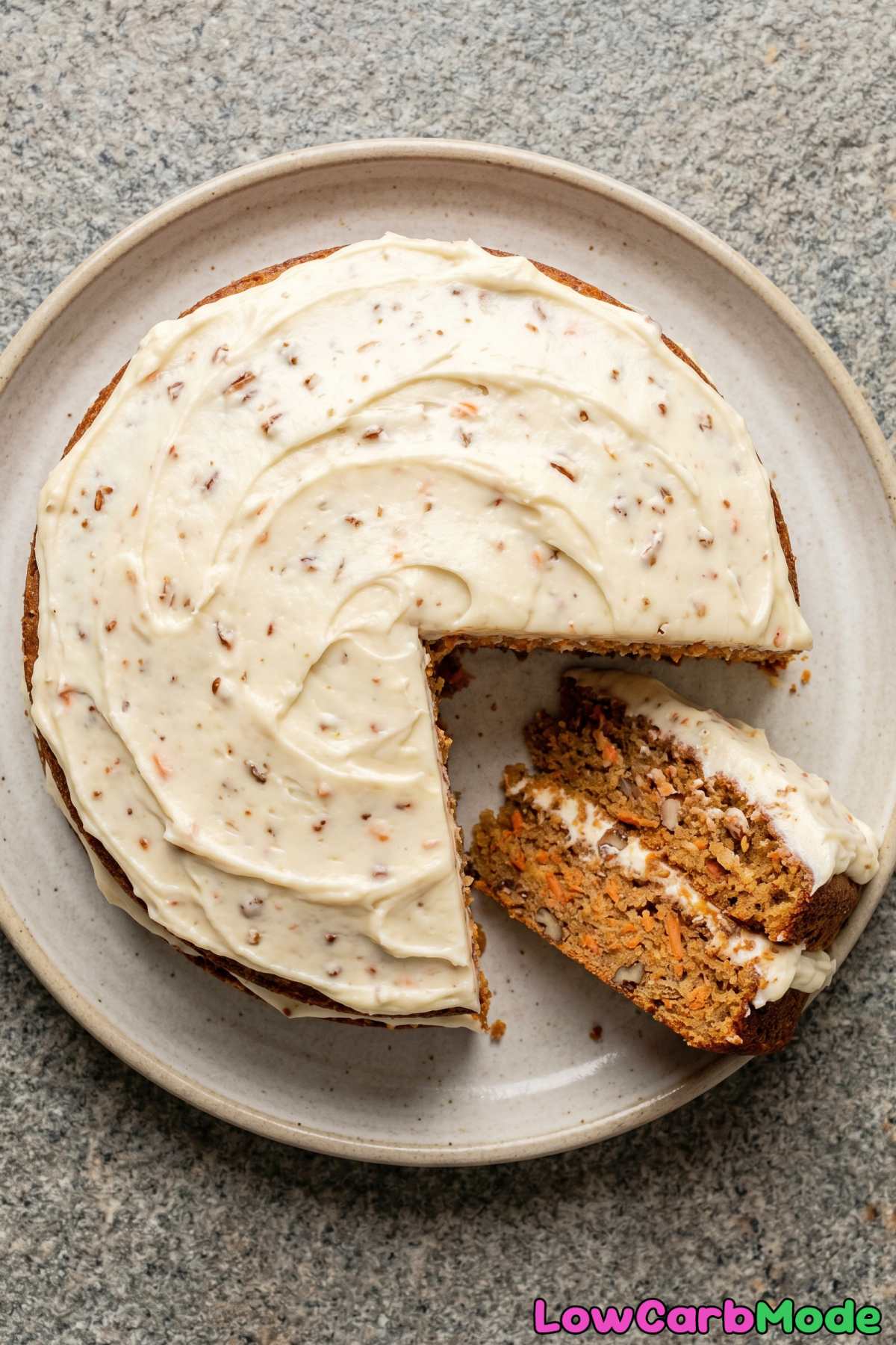Fluffy low-carb keto carrot cake dessert