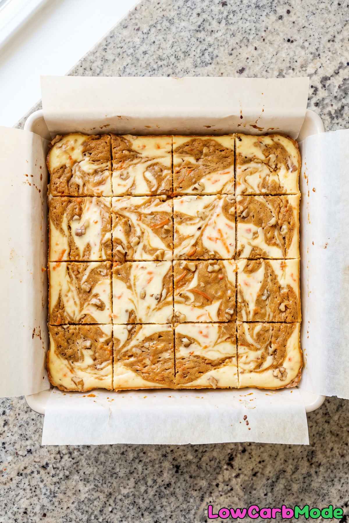Sugar free carrot cake cheesecake bars