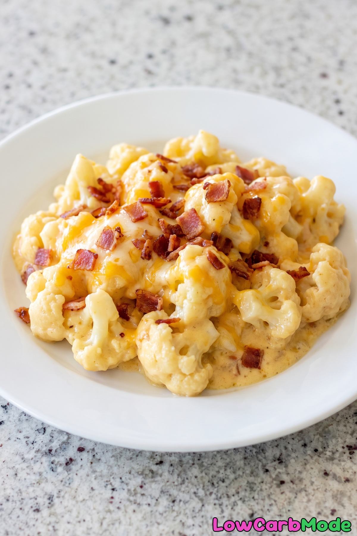 savory keto cauliflower mac and cheese