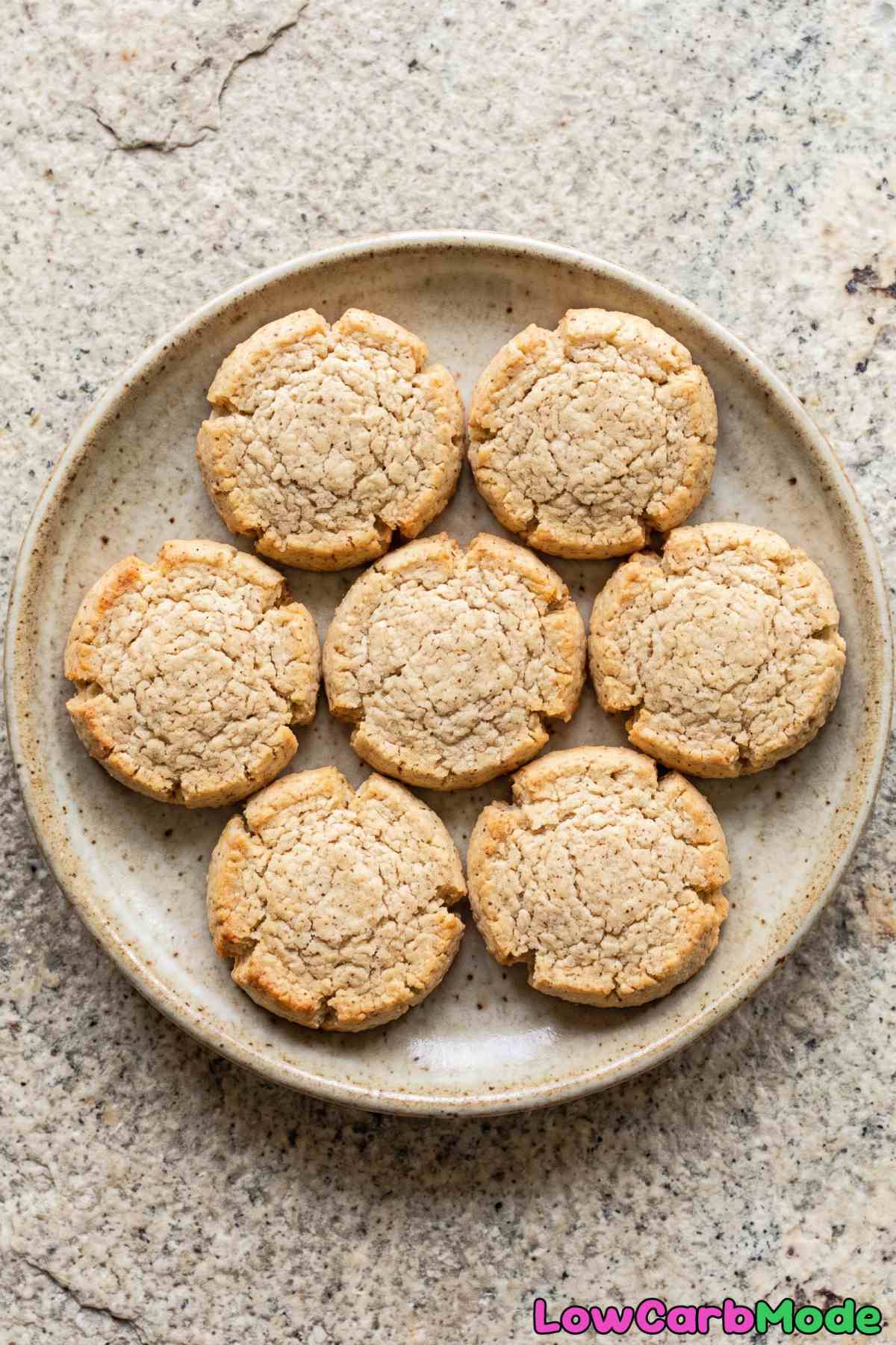 Soft keto chai cookies close up