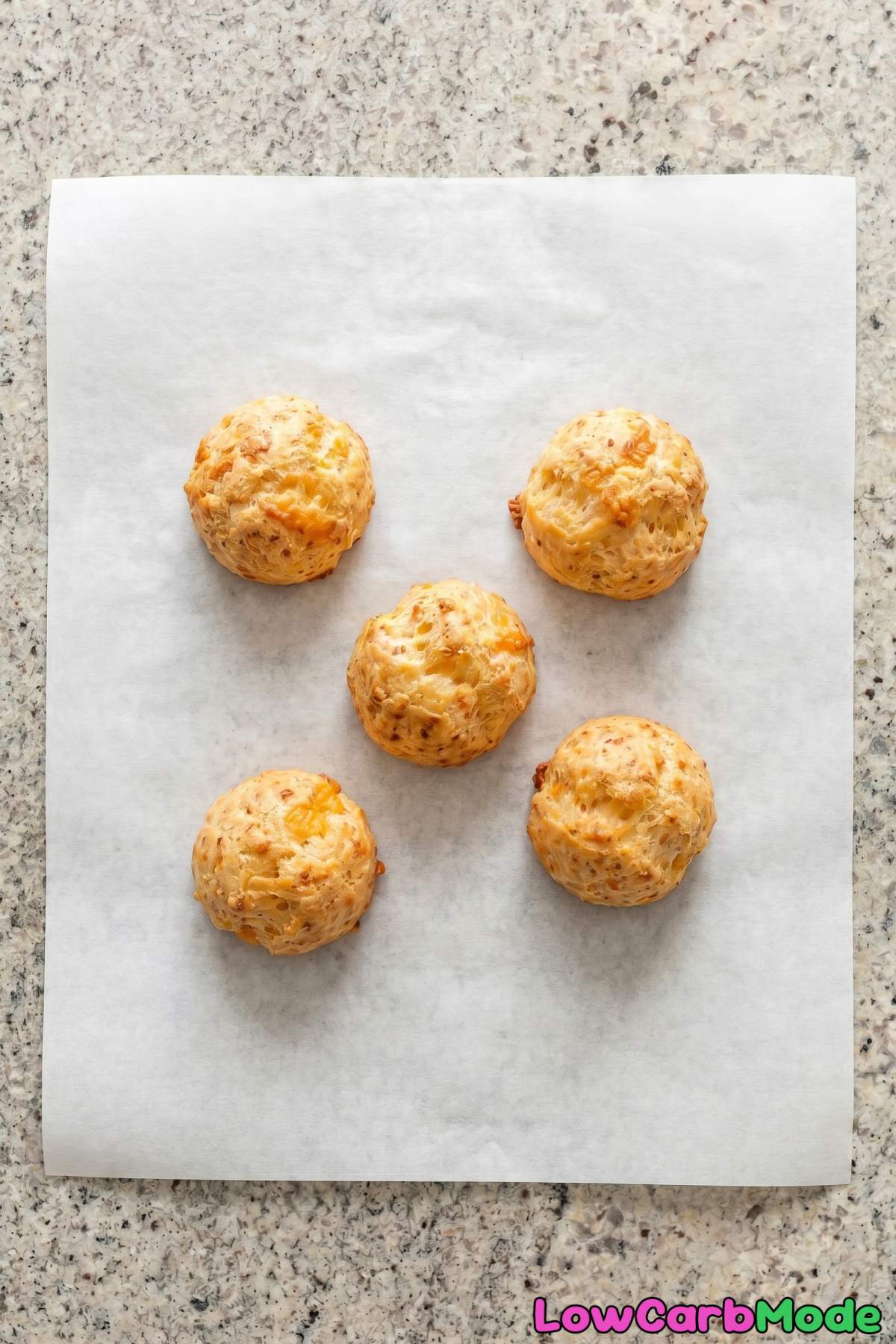 Fluffy keto cheese puffs close-up
