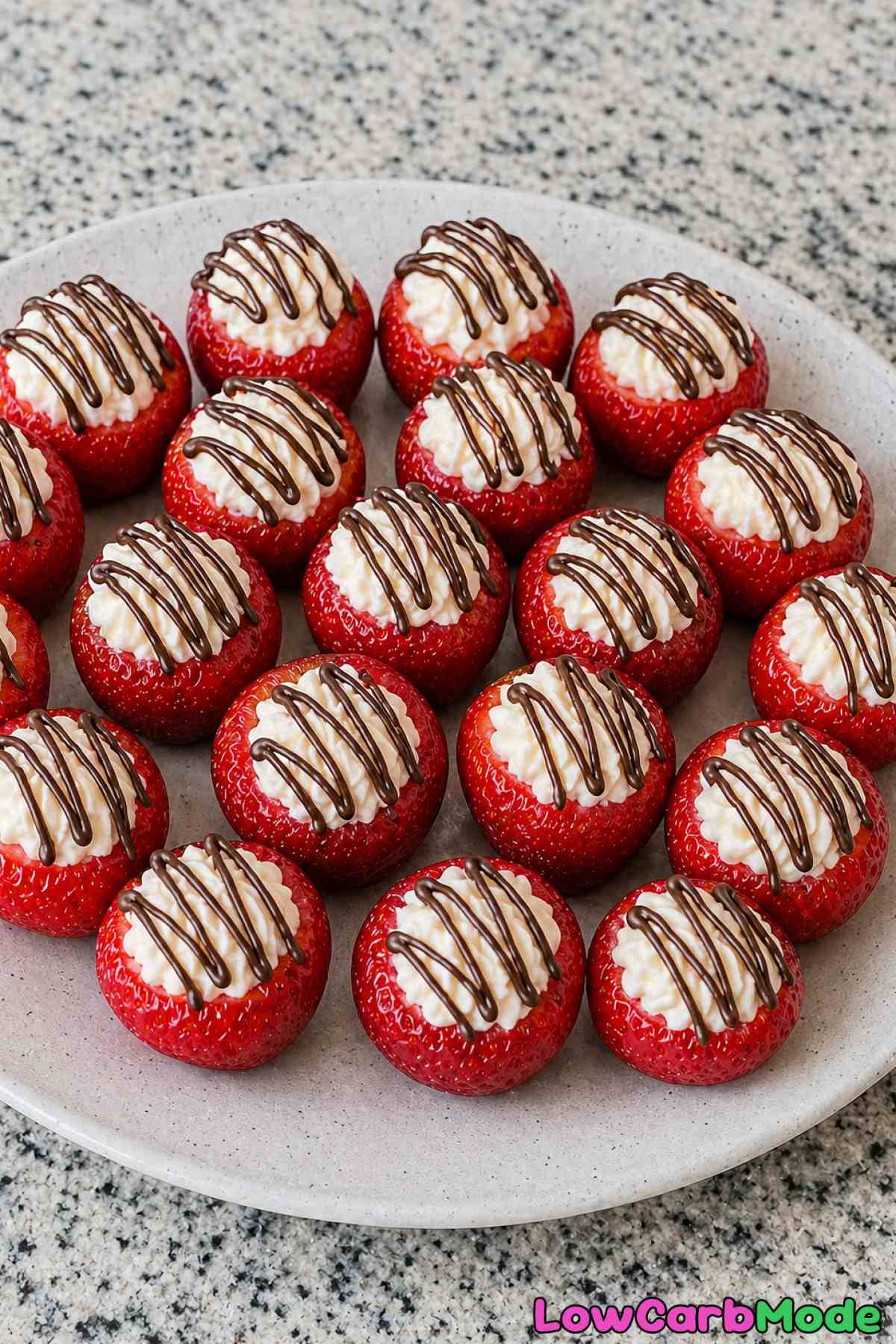 Decadent keto cheesecake stuffed strawberries